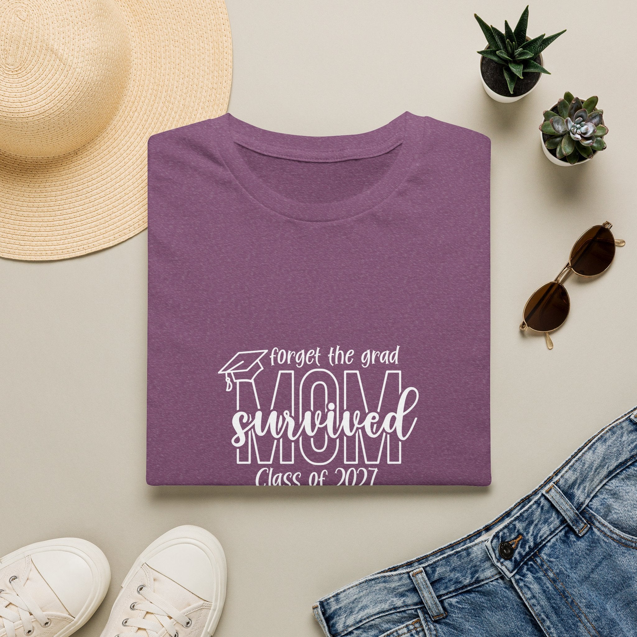 Class of 2027 Sarcastic Mom T-Shirt — Funny Graduation Gift for Mom Graphic Tee