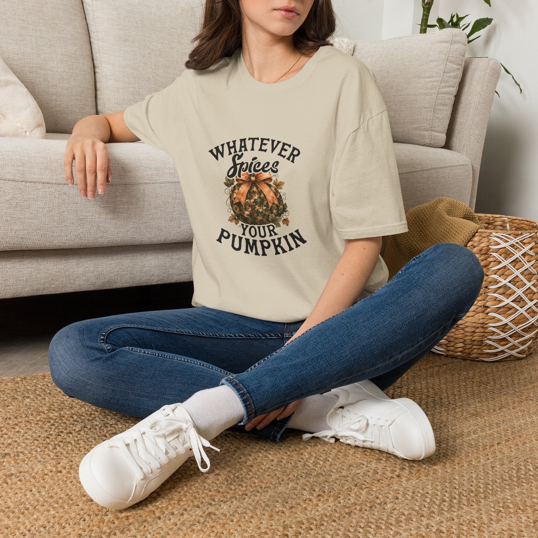 Whatever Spices Your Pumpkin T-Shirt — Funny Fall Gift for Women Pumpkin Spice Tee