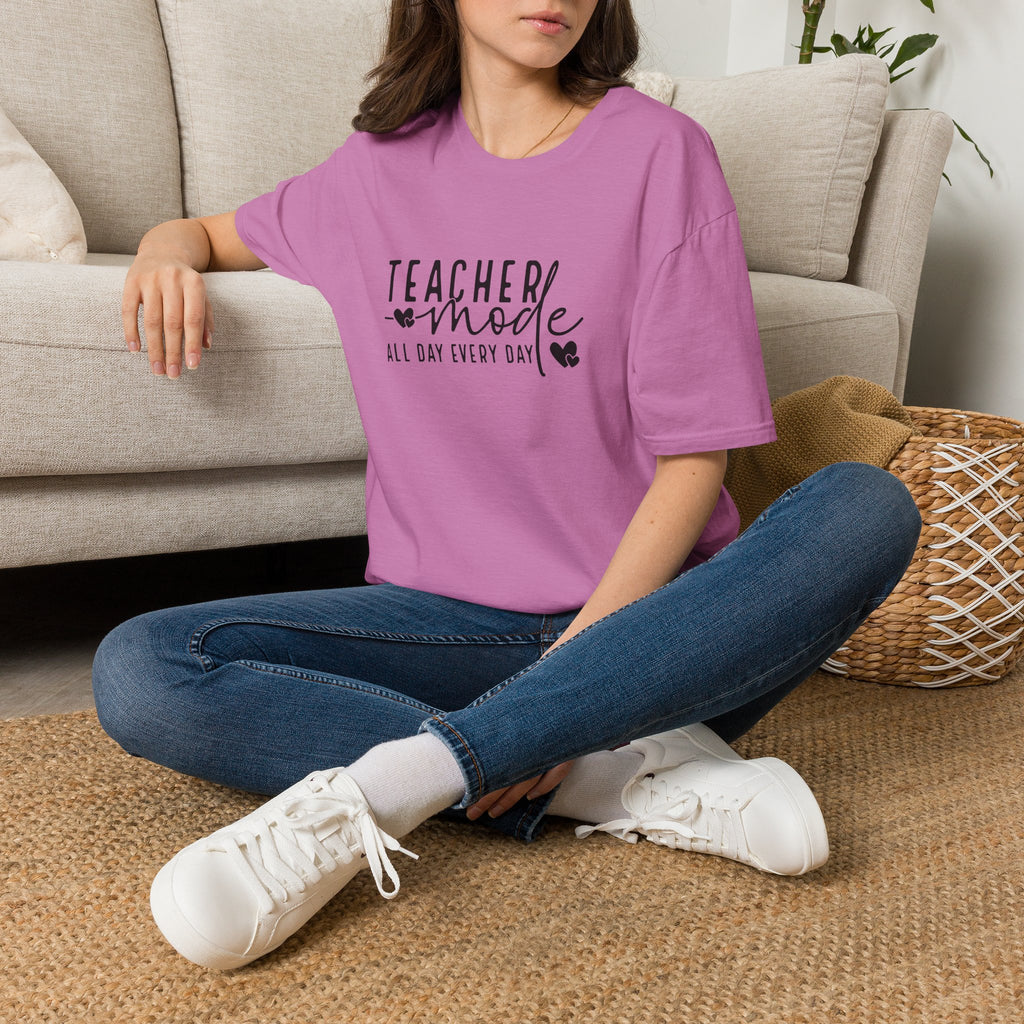 Teacher Mode All Day Every Day T-Shirt — Funny Teacher Gift Appreciation Graphic Tee