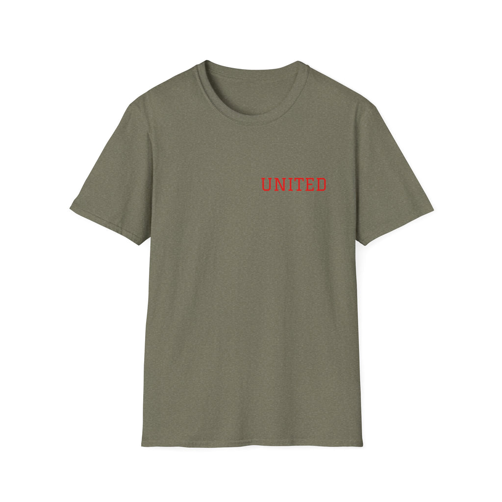 United American Flag T-Shirt — Patriotic Gift for Him Red Chest Graphic Tee