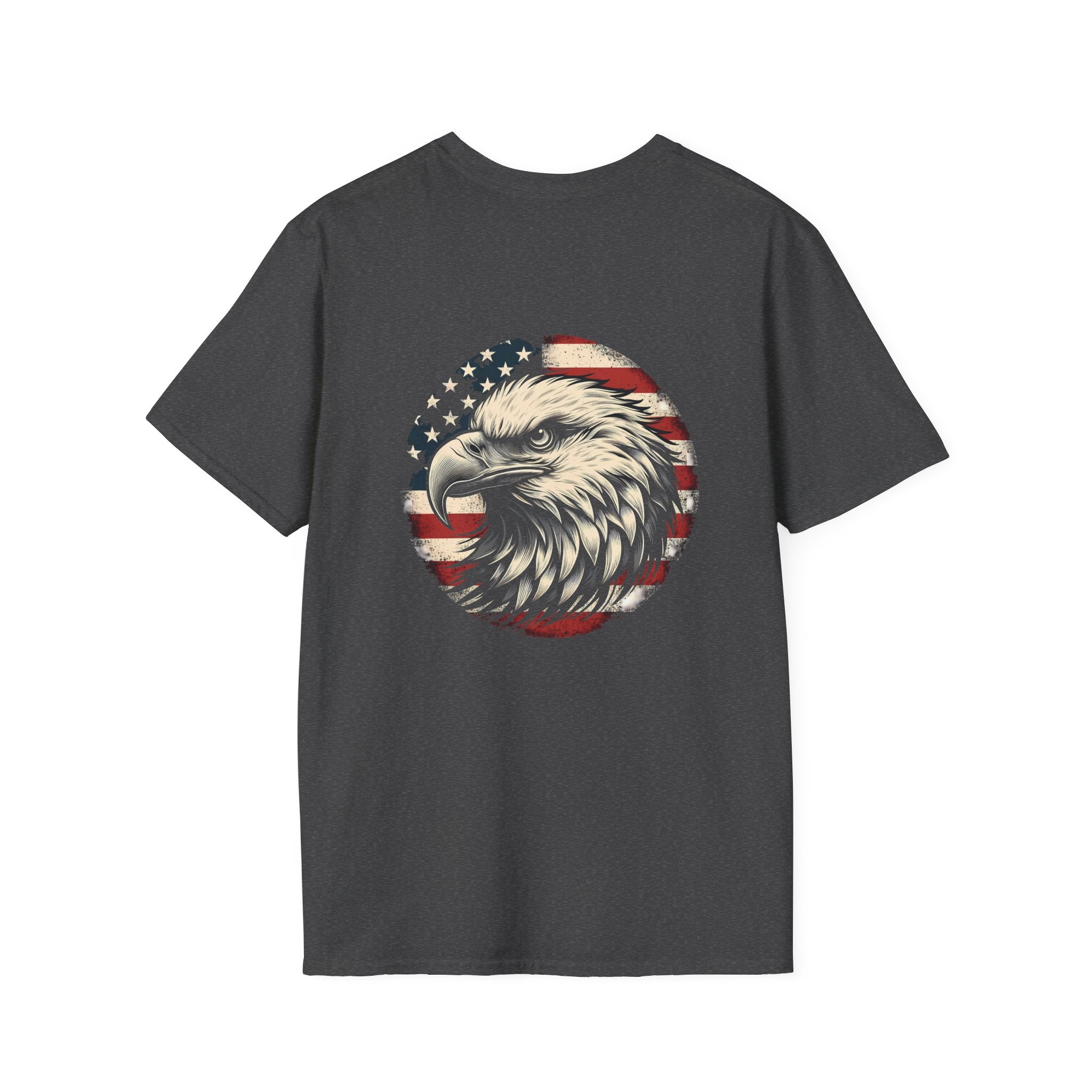 Patriotic Bald Eagle T-Shirt — American Flag Gift for Him Fourth of July Graphic Tee