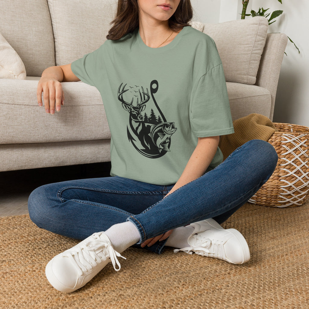 Hunt Fish & Forest Adventure T-Shirt — Outdoor Gift for Hunters & Fishermen