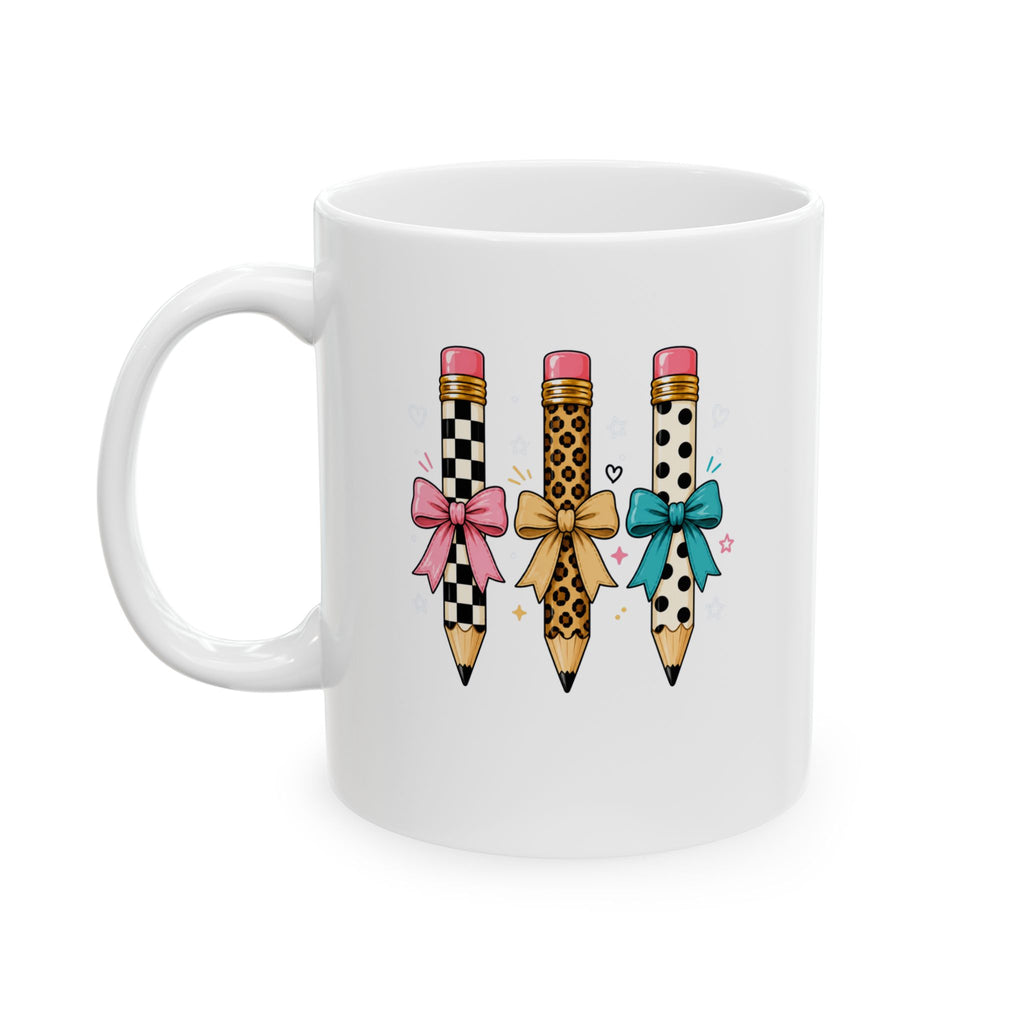 Cute Pencil Heart Mug — Back to School Teacher Gift Ceramic Coffee Cup