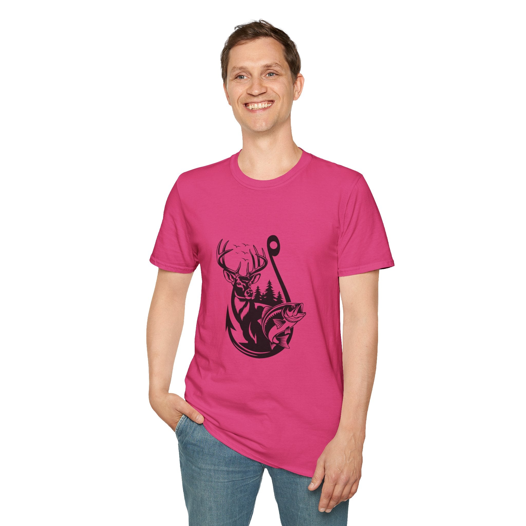 Hunt Fish & Forest Adventure T-Shirt — Outdoor Gift for Hunters & Fishermen