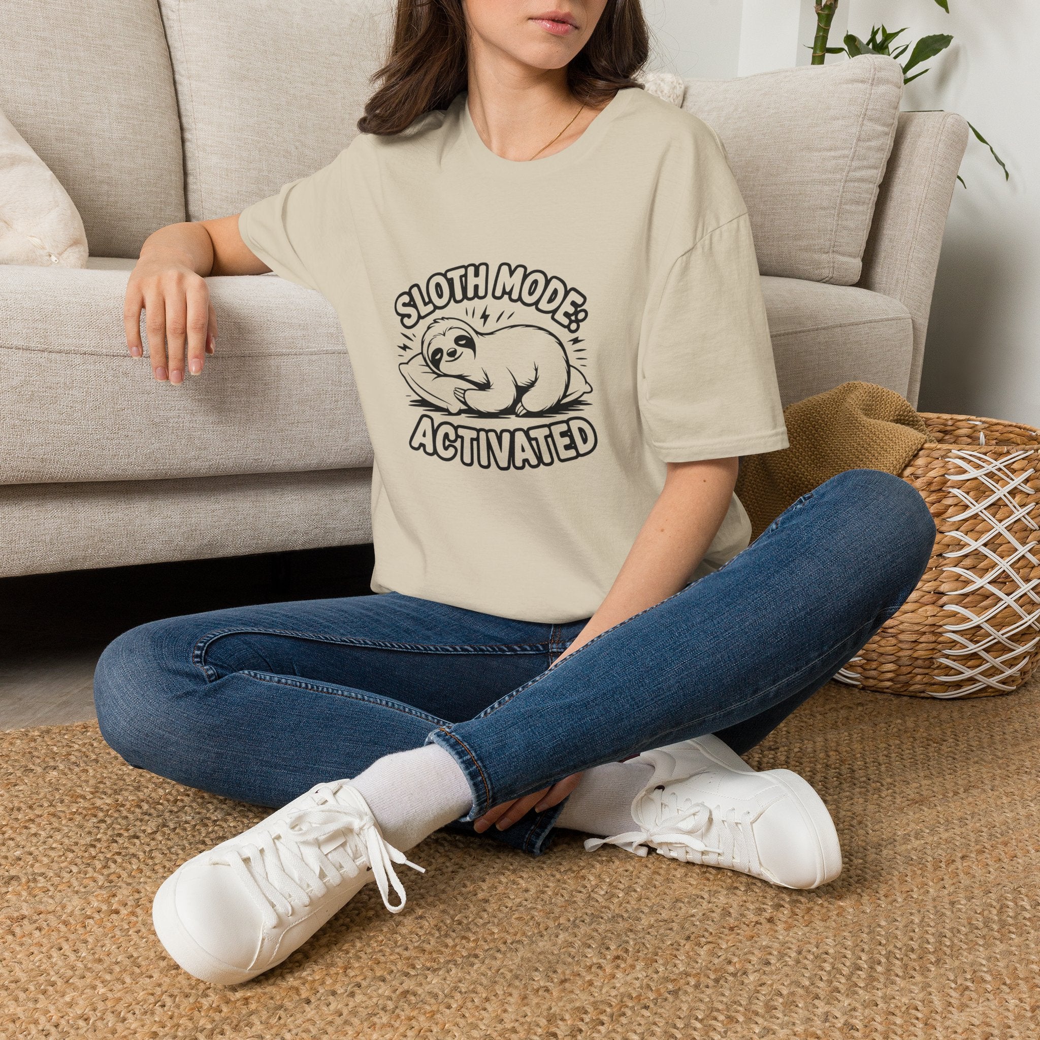 Sloth Mode Activated T-Shirt — Funny Lazy Gift for Her Cute Animal Graphic Tee