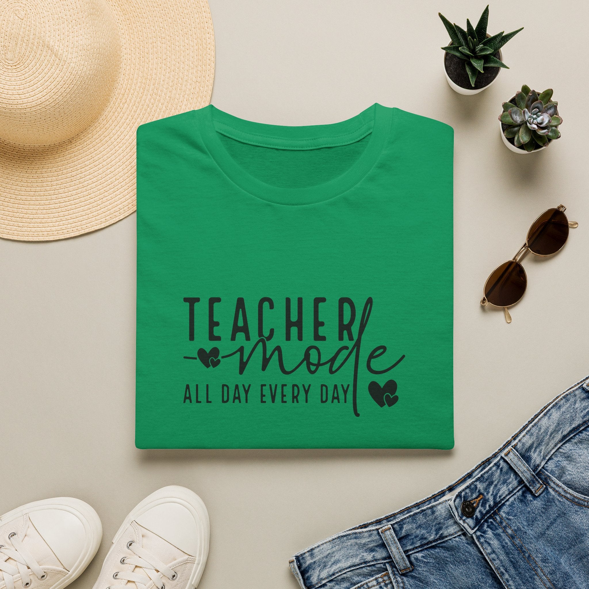 Teacher Mode All Day Every Day T-Shirt — Funny Teacher Gift Appreciation Graphic Tee