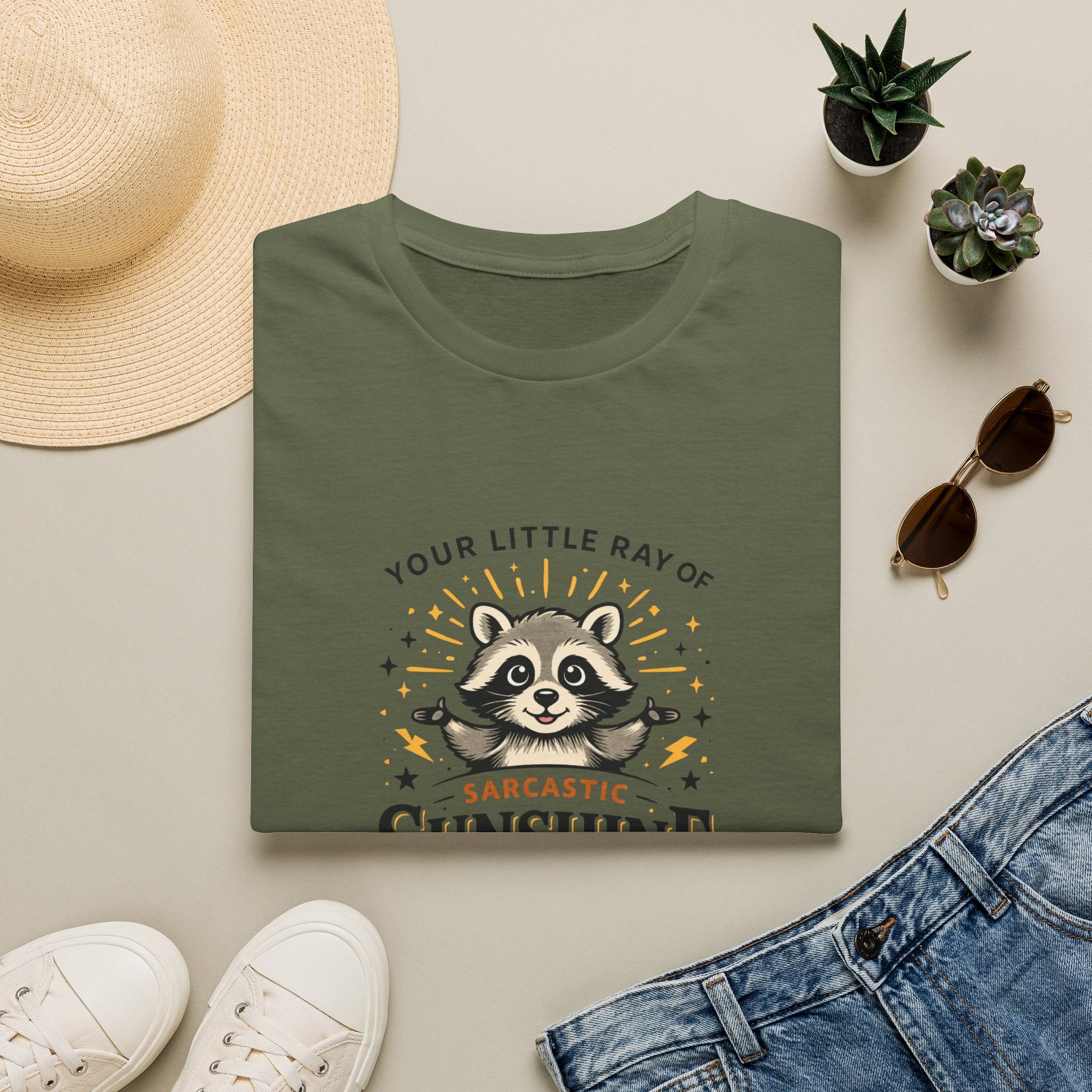 Your Little Ray of Sarcastic Sunshine Raccoon T-Shirt — Funny Gift for Her