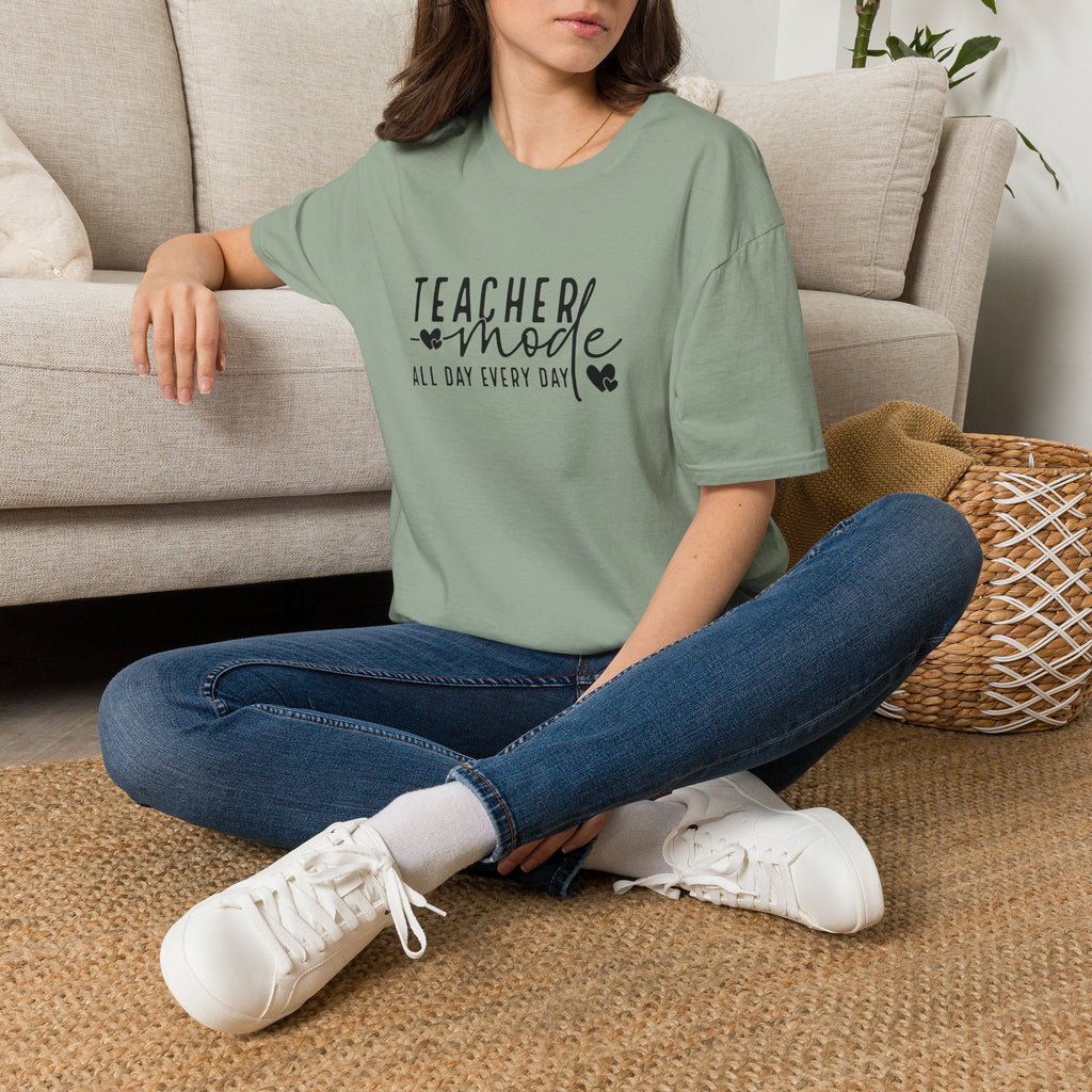 Teacher Mode All Day Every Day T-Shirt — Funny Teacher Gift Appreciation Graphic Tee