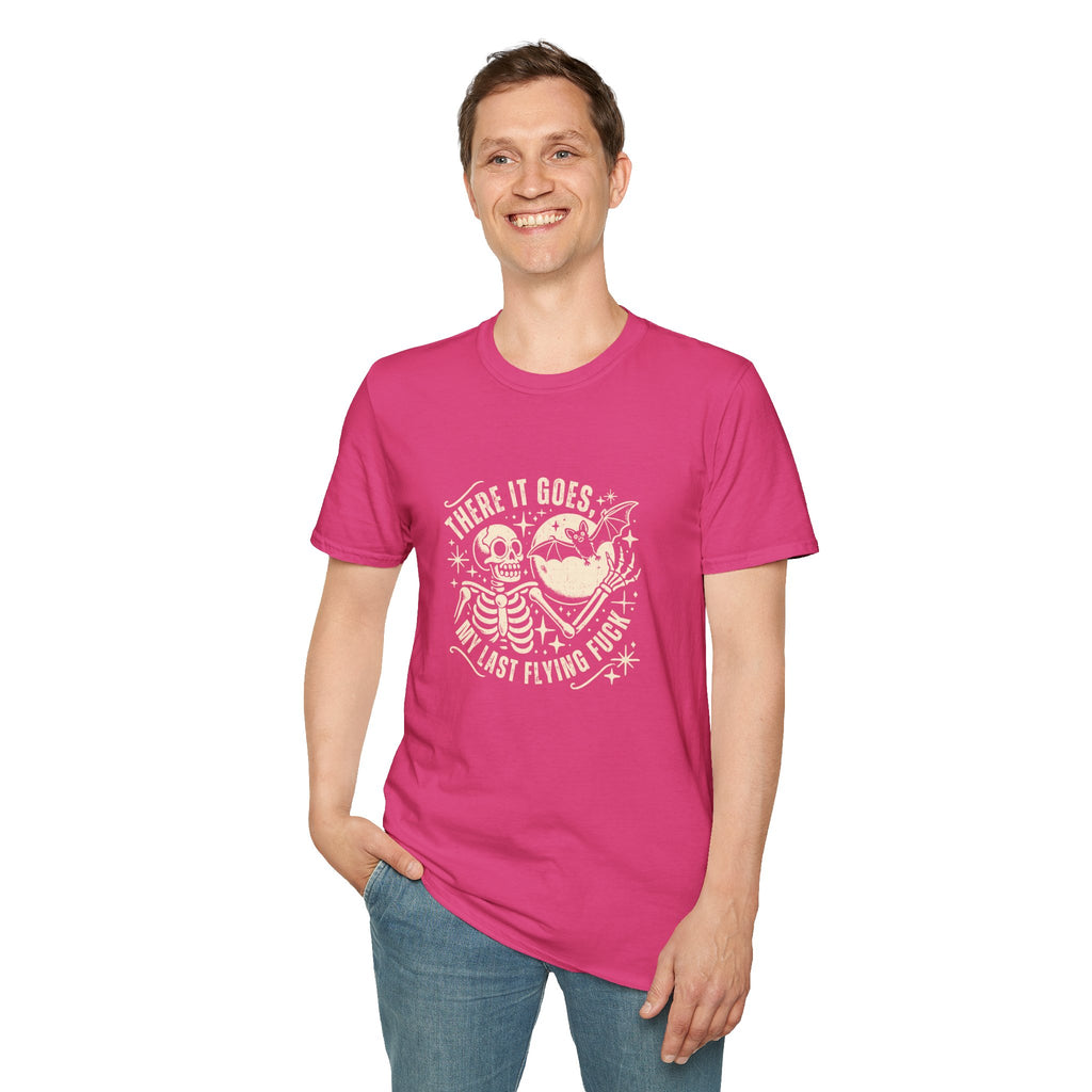 There It Goes Skull Moon & Bat T-Shirt — Cute Halloween Gift for Women Graphic Tee