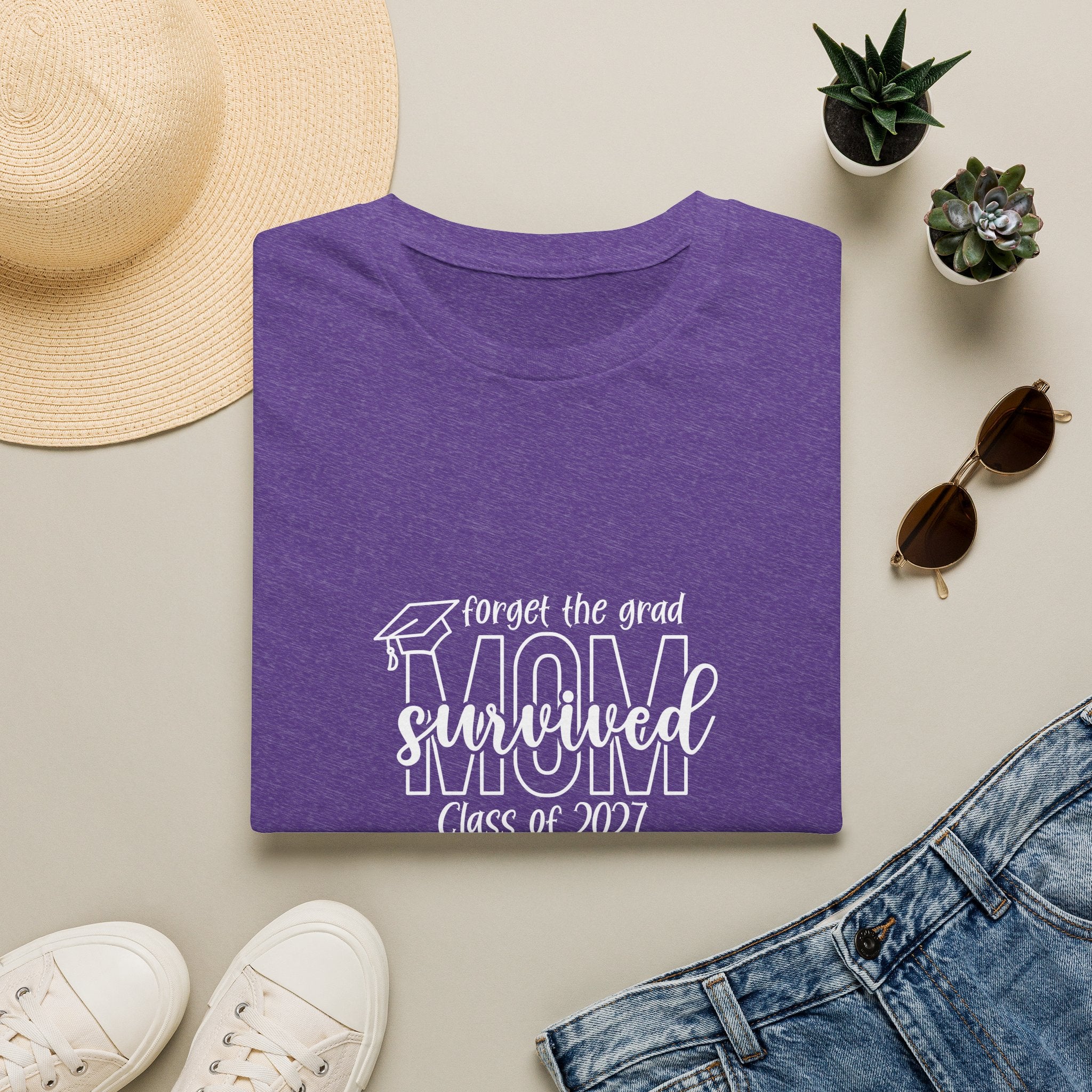 Class of 2027 Sarcastic Mom T-Shirt — Funny Graduation Gift for Mom Graphic Tee