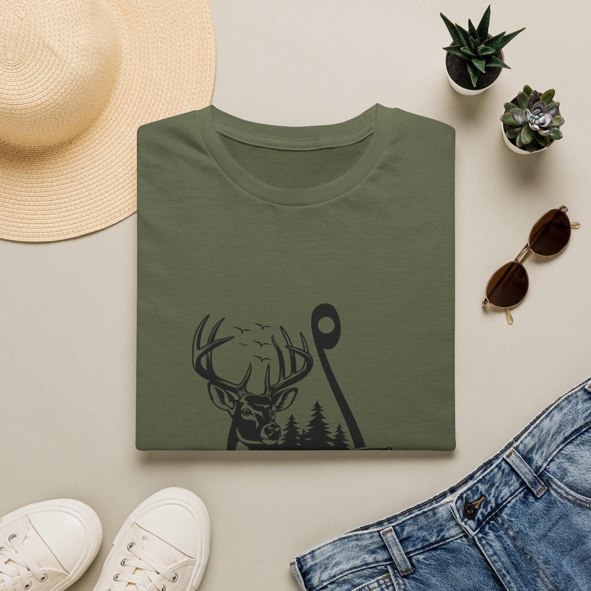 Hunt Fish & Forest Adventure T-Shirt — Outdoor Gift for Hunters & Fishermen