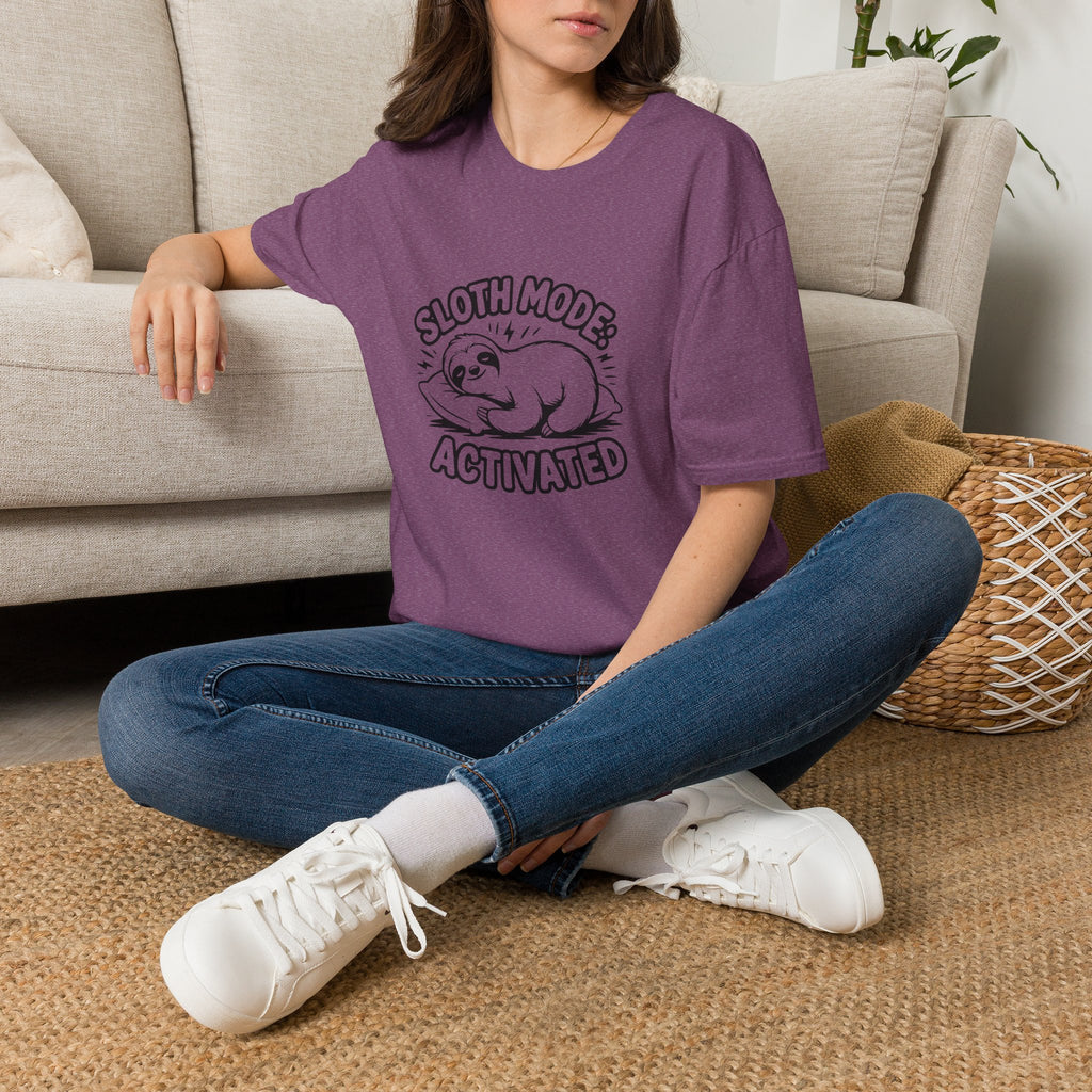 Sloth Mode Activated T-Shirt — Funny Lazy Gift for Her Cute Animal Graphic Tee