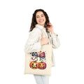 Halloween Pumpkin Pair Canvas Tote Bag — Cute Jack-O'-Lantern Gift for Women