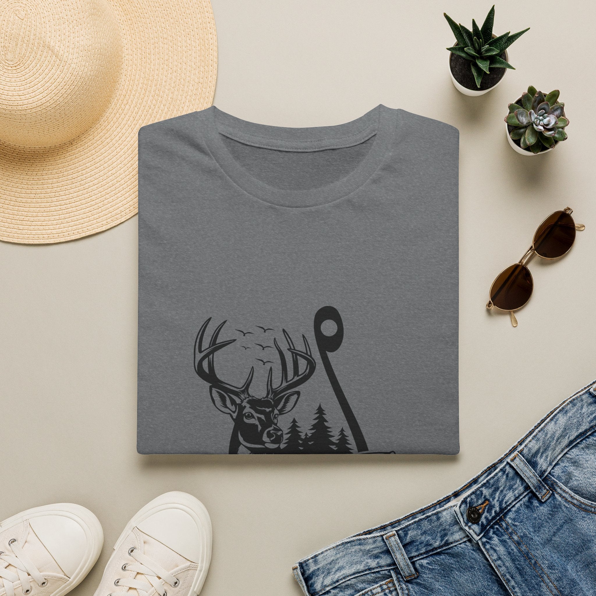 Hunt Fish & Forest Adventure T-Shirt — Outdoor Gift for Hunters & Fishermen