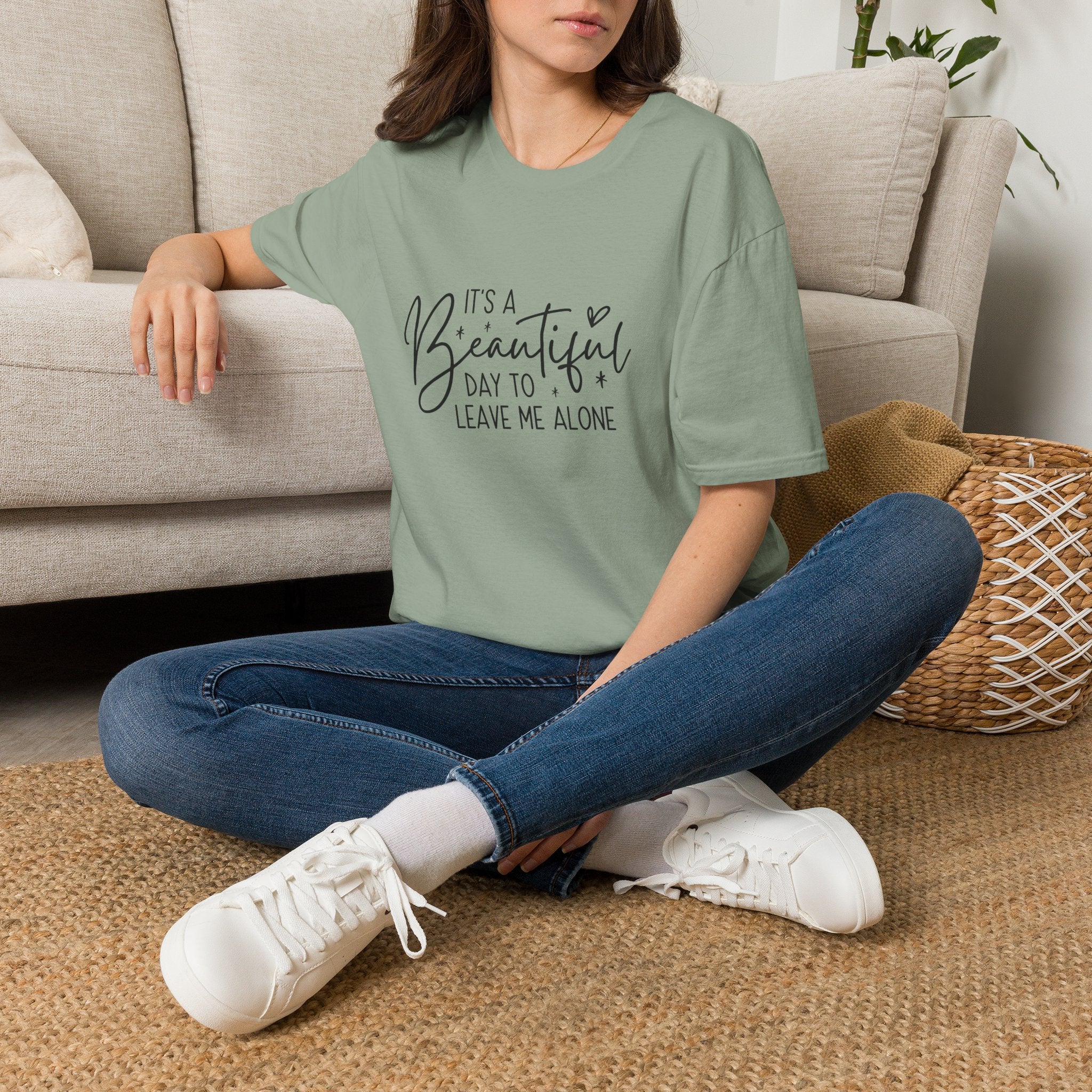 It's a Beautiful Day to Leave Me Alone T-Shirt — Funny Introvert Gift for Women