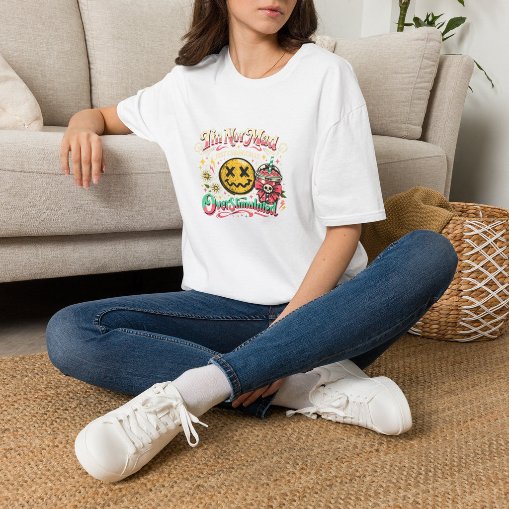 I'm Not Mad Kawaii Bubble Tea T-Shirt — Cute Funny Gift for Her Graphic Tee