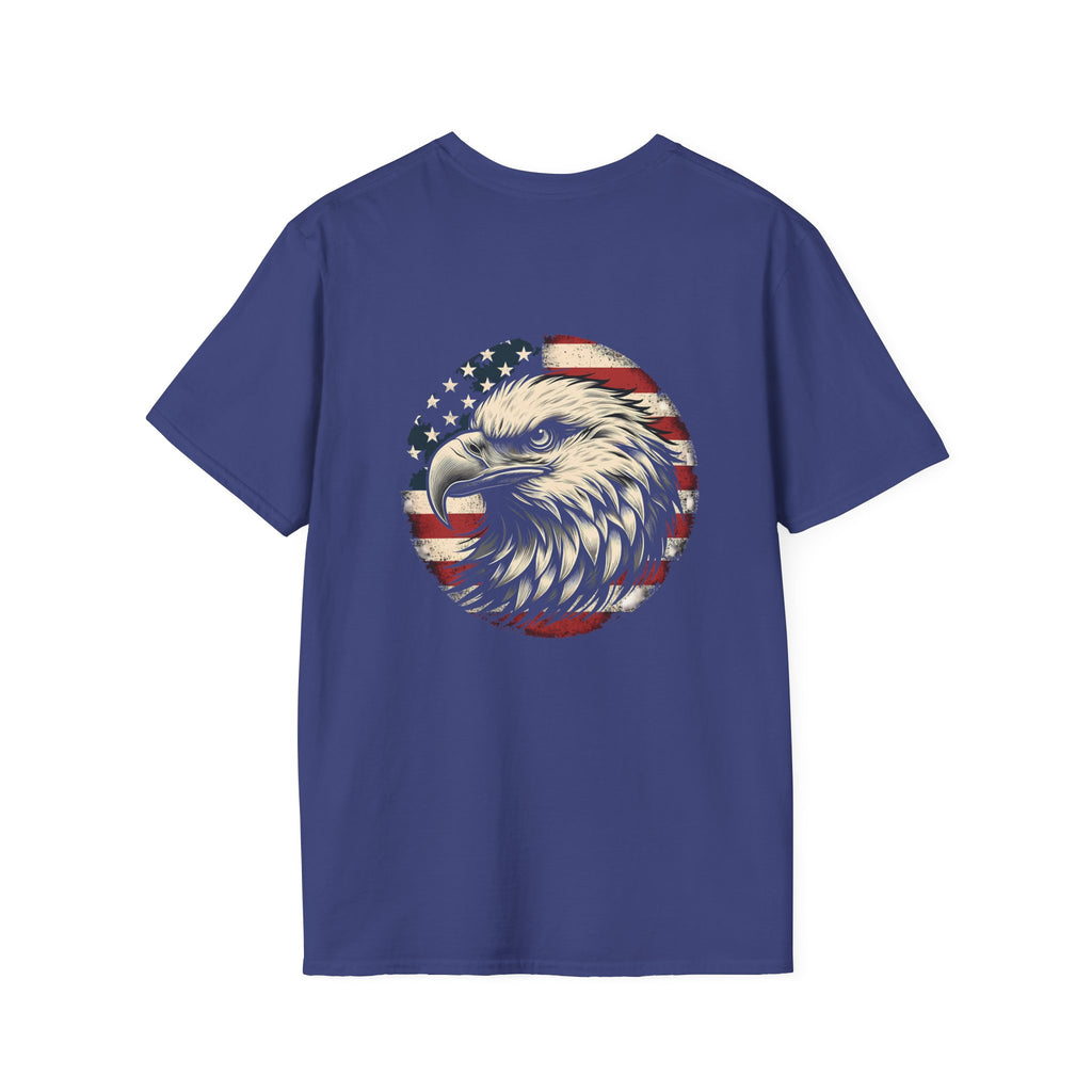 Patriotic Bald Eagle T-Shirt — American Flag Gift for Him Fourth of July Graphic Tee