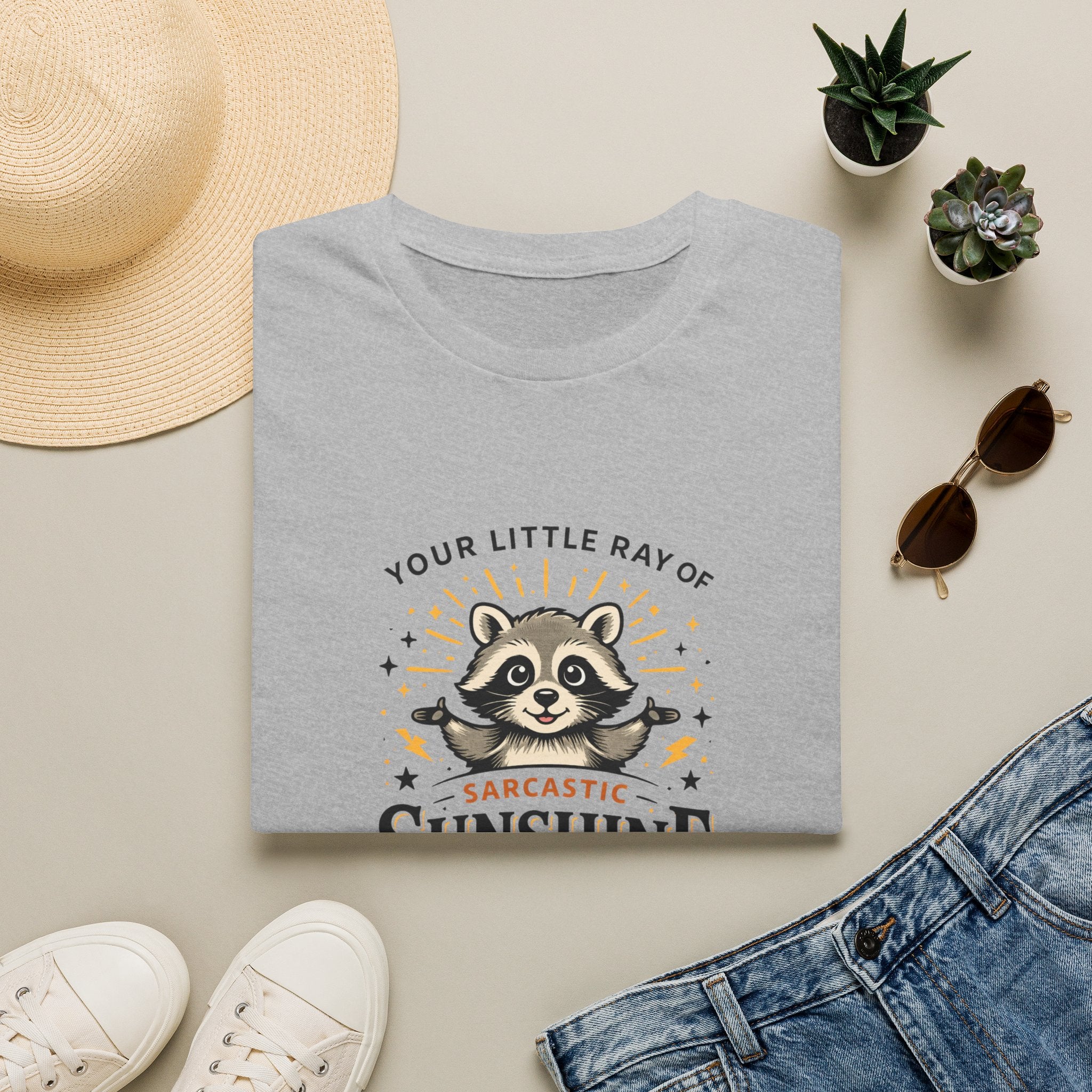 Your Little Ray of Sarcastic Sunshine Raccoon T-Shirt — Funny Gift for Her