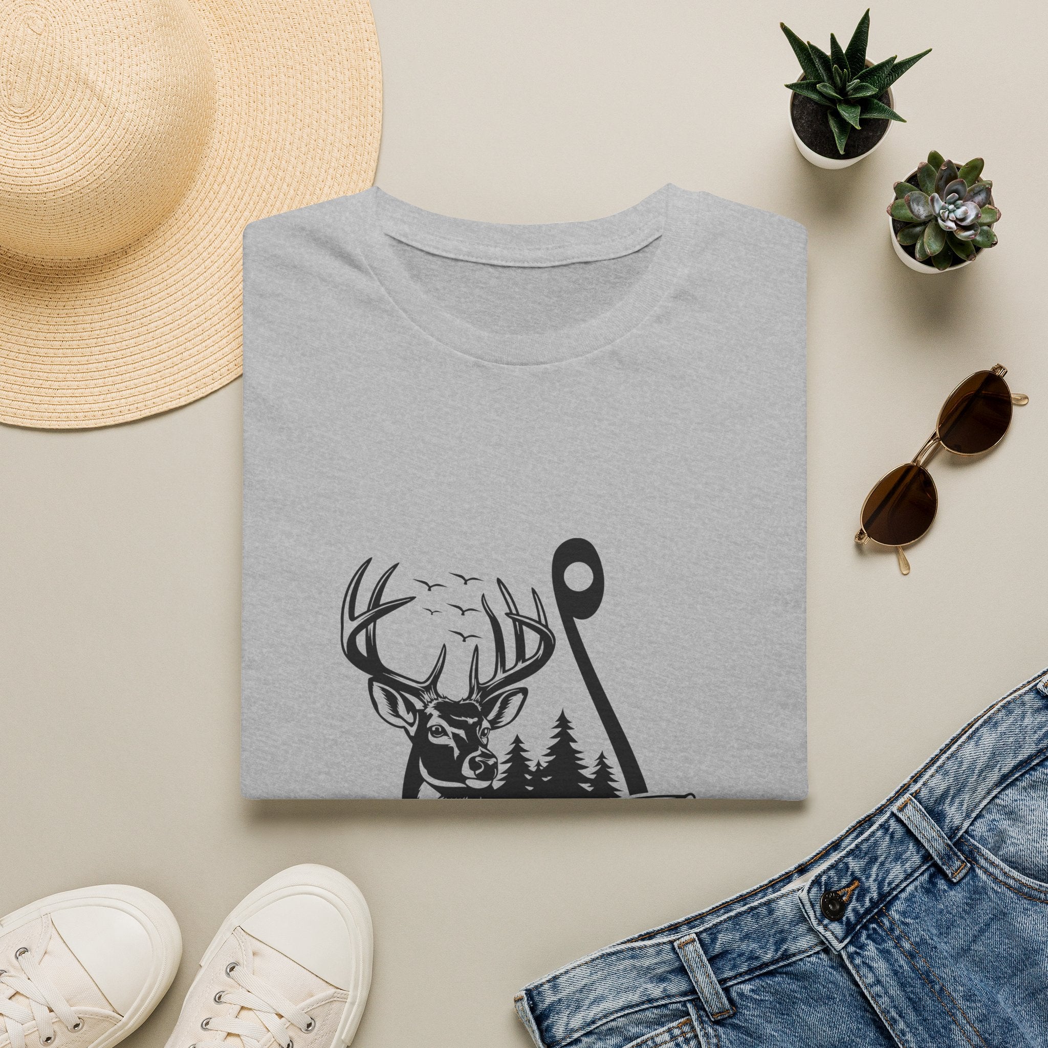 Hunt Fish & Forest Adventure T-Shirt — Outdoor Gift for Hunters & Fishermen