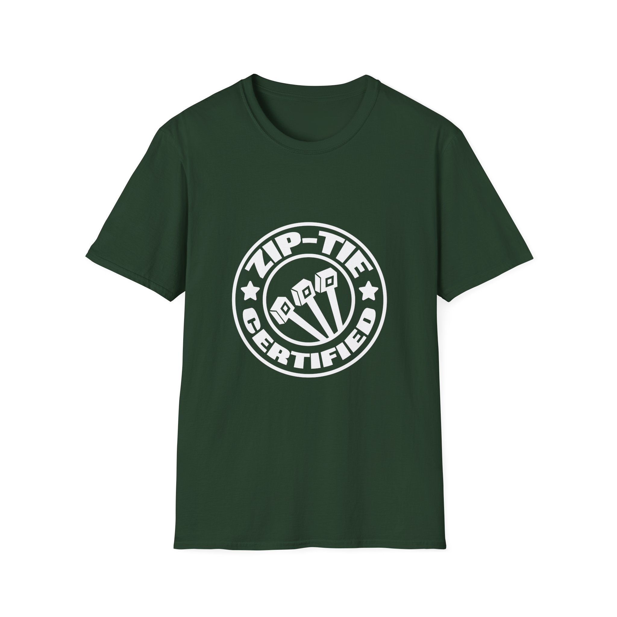 Zip-Tie Certified T-Shirt — Funny Handyman Gift for Him Bold Graphic Tee