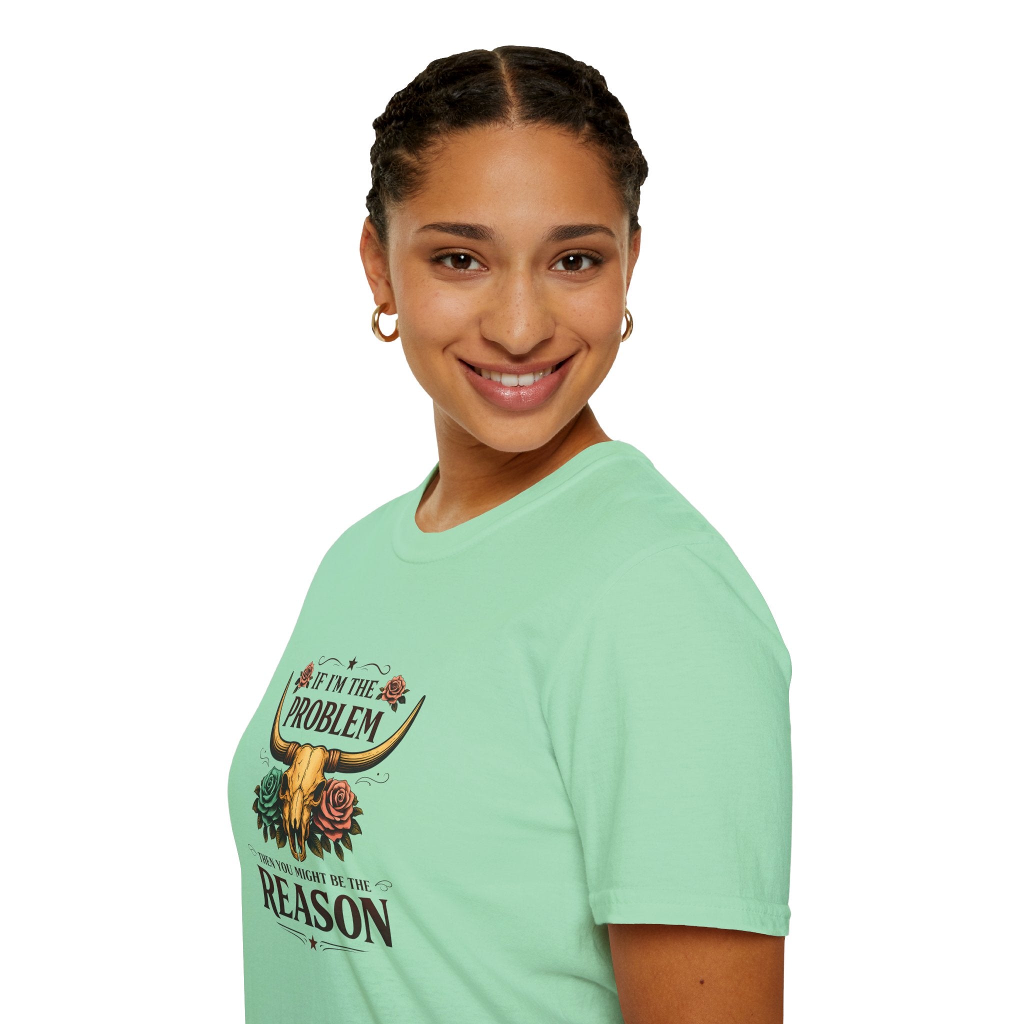 If I'm the Problem Bull Skull T-Shirt — Funny Sarcastic Western Gift for Women
