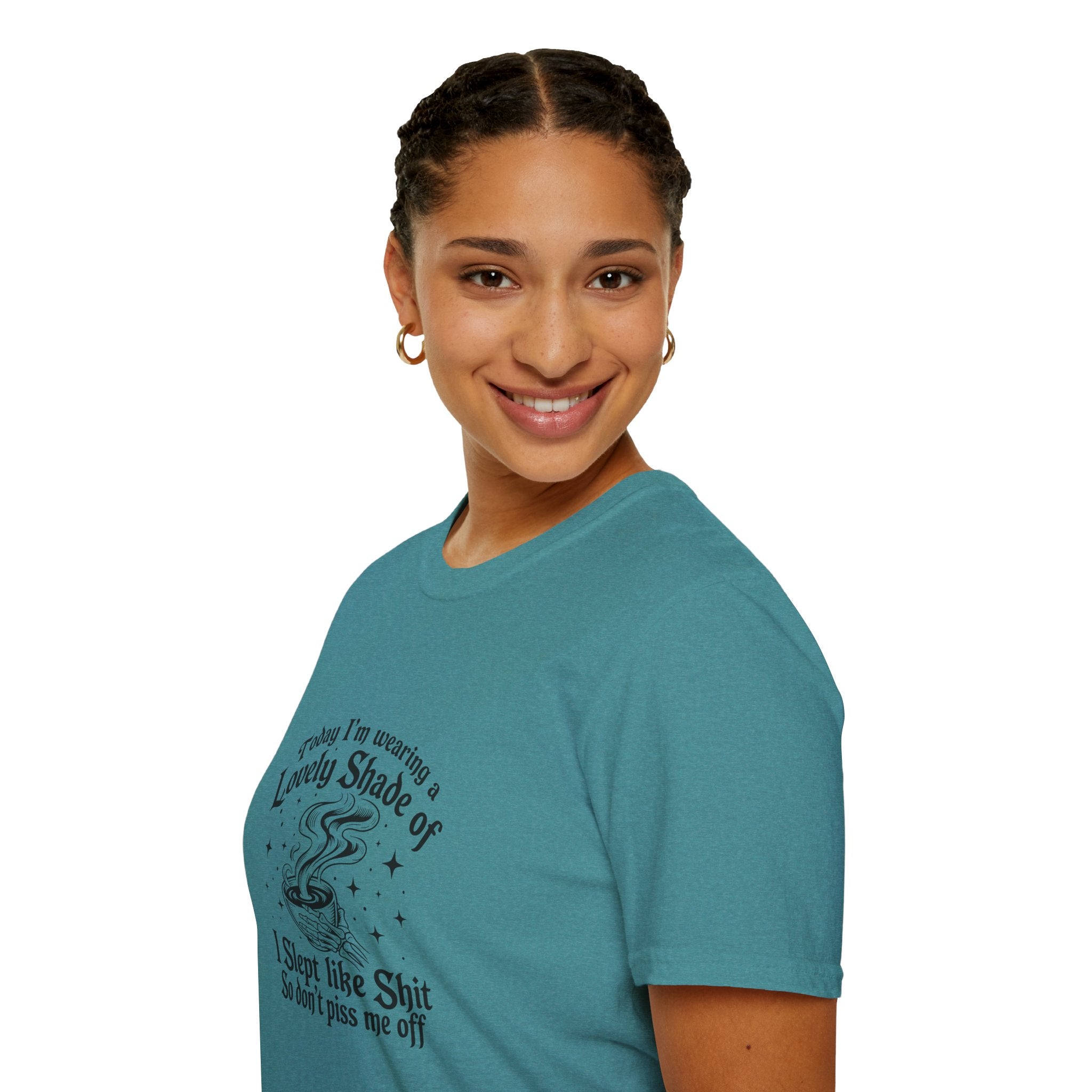 I Slept Like Shit So Don't Piss Me Off T-Shirt — Funny Sarcastic Gift for Her Graphic Tee