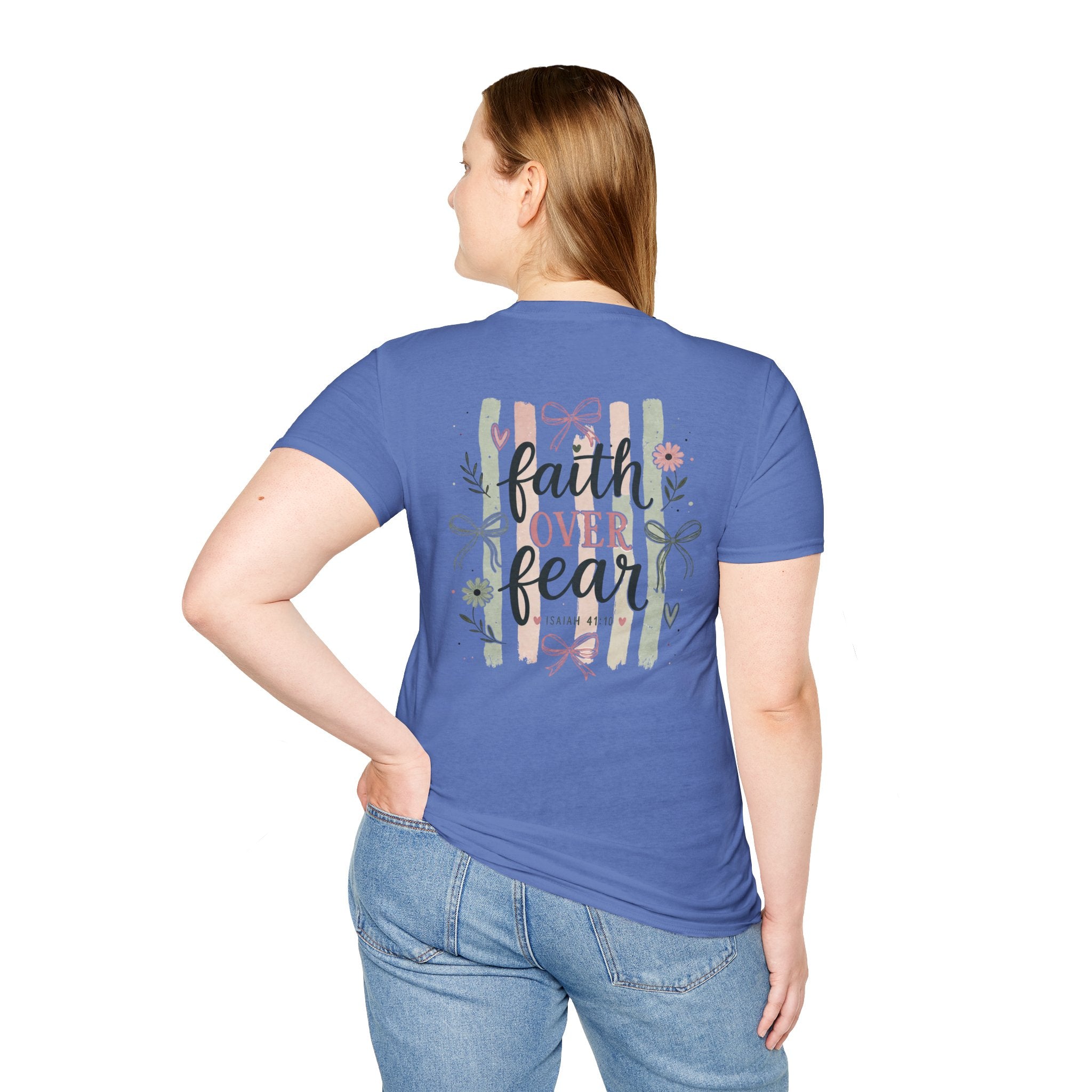 Faith Over Fear T-Shirt — Inspirational Christian Gift for Women Everyday Graphic Tee