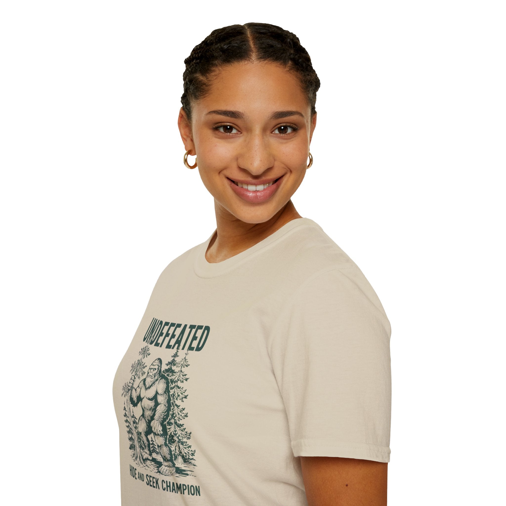 Undefeated Bigfoot T-Shirt — 'Hide and Seek Champion' Graphic Tee