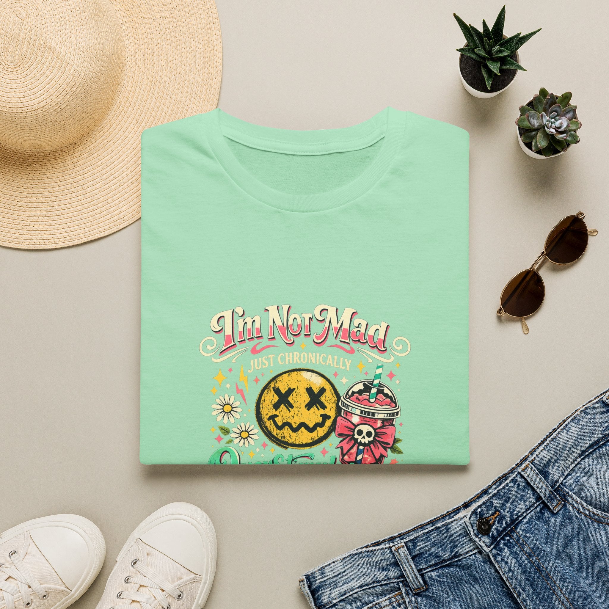 I'm Not Mad Kawaii Bubble Tea T-Shirt — Cute Funny Gift for Her Graphic Tee