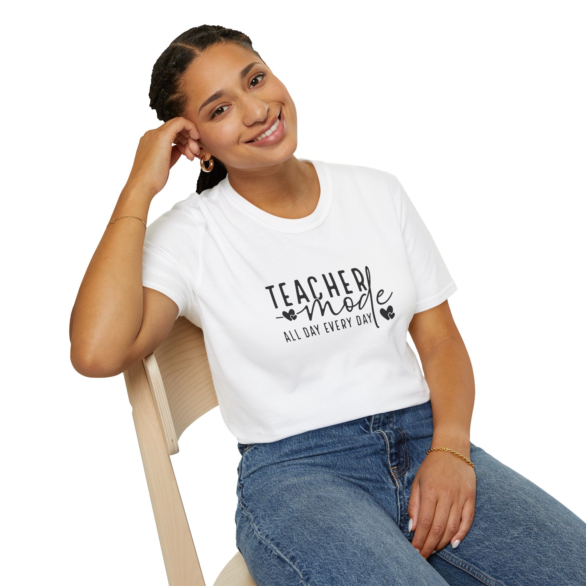 Teacher Mode All Day Every Day T-Shirt — Funny Teacher Gift Appreciation Graphic Tee