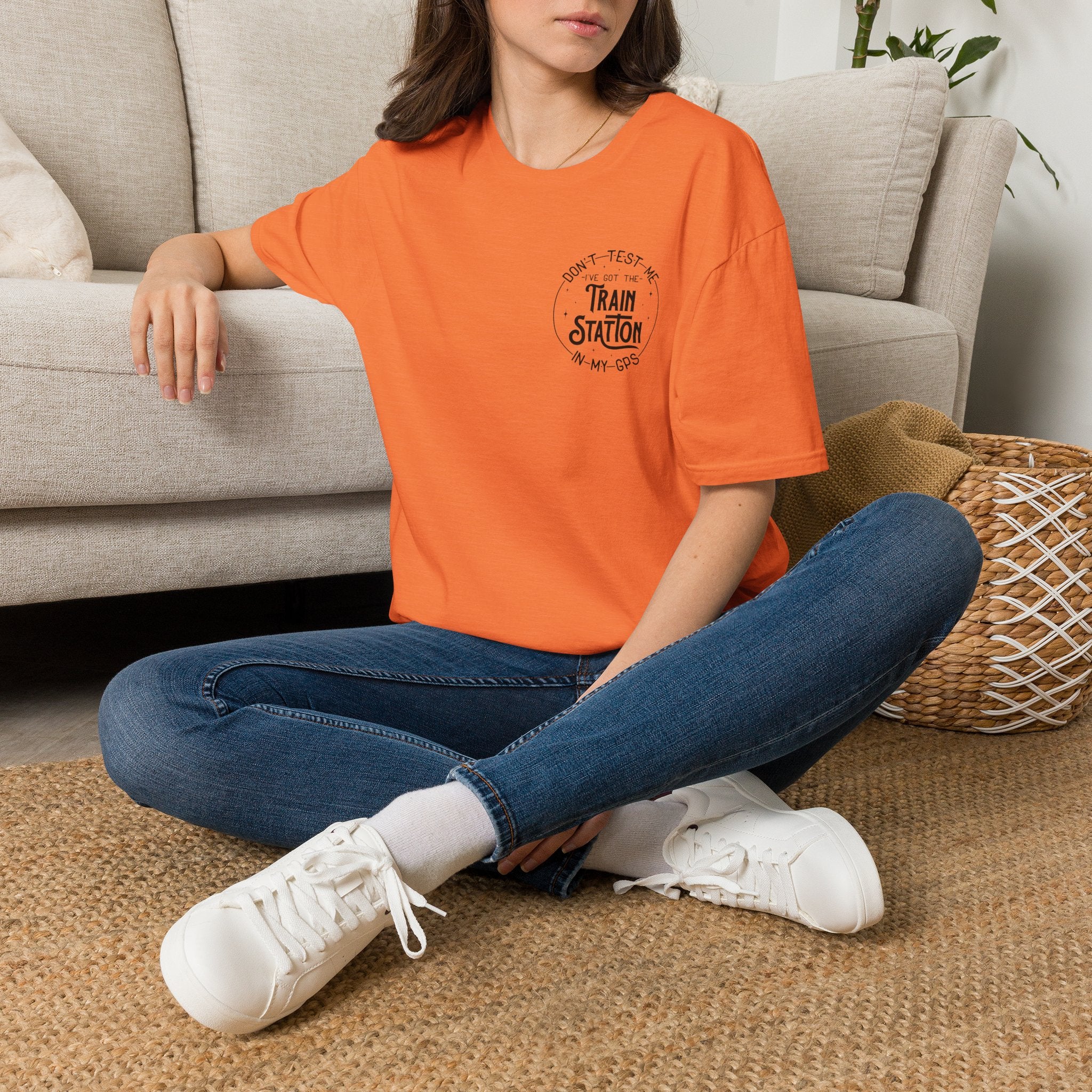 Train Station GPS T-Shirt — Funny Travel Quote Gift for Her Sarcastic Graphic Tee