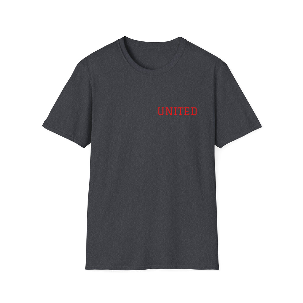 United American Flag T-Shirt — Patriotic Gift for Him Red Chest Graphic Tee