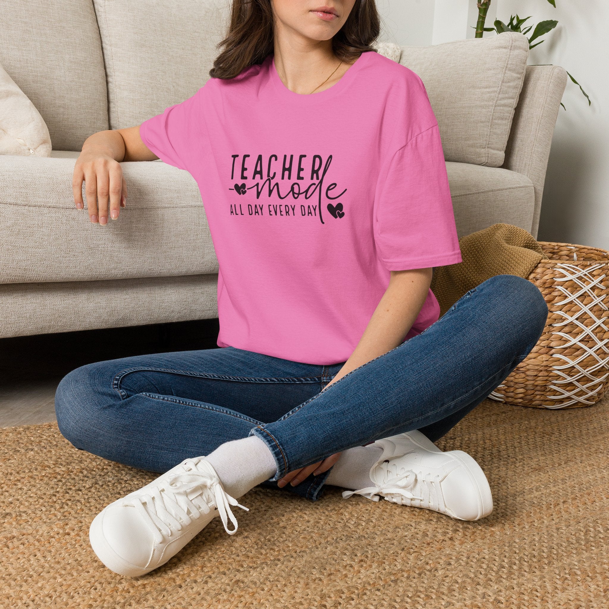 Teacher Mode All Day Every Day T-Shirt — Funny Teacher Gift Appreciation Graphic Tee