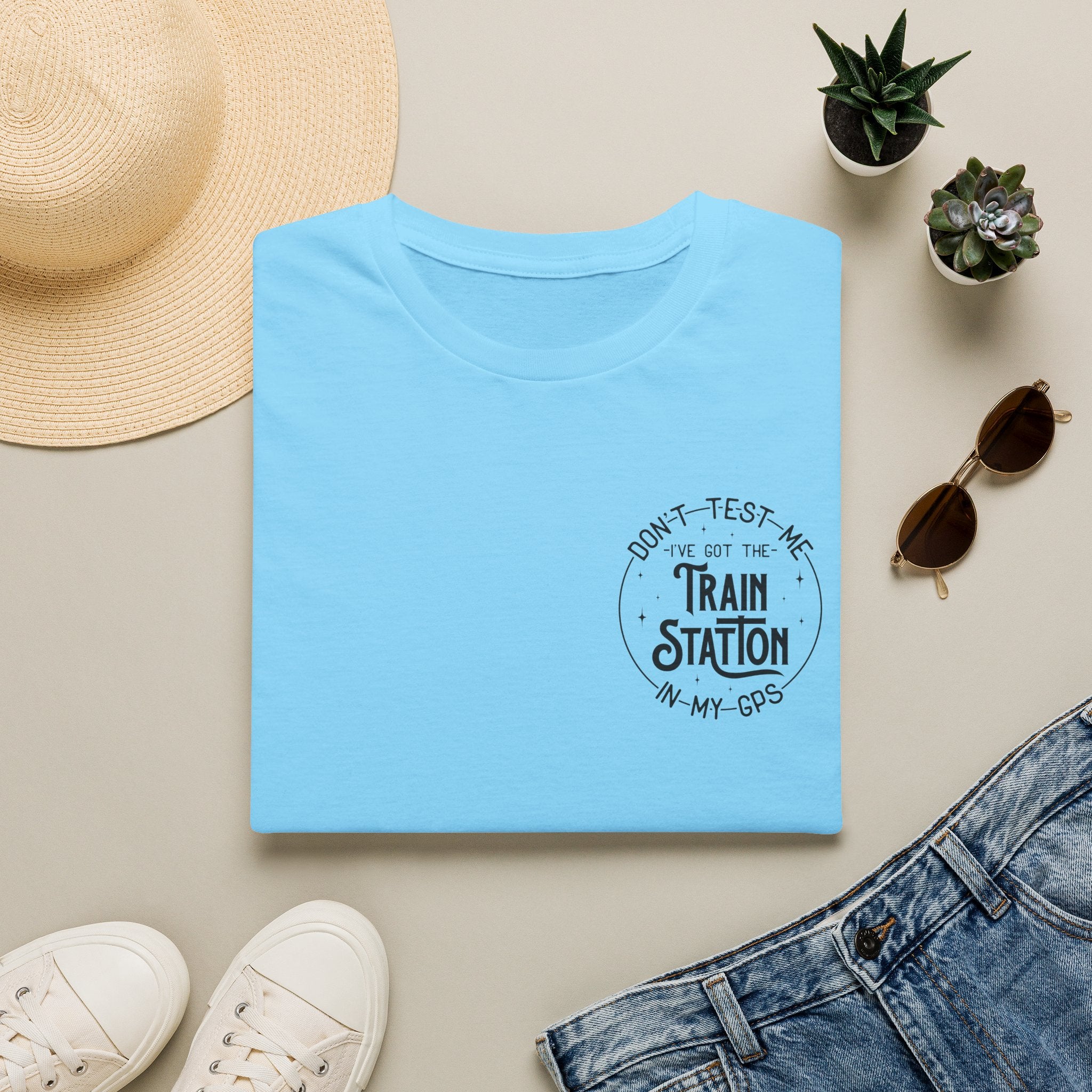 Train Station GPS T-Shirt — Funny Travel Quote Gift for Her Sarcastic Graphic Tee