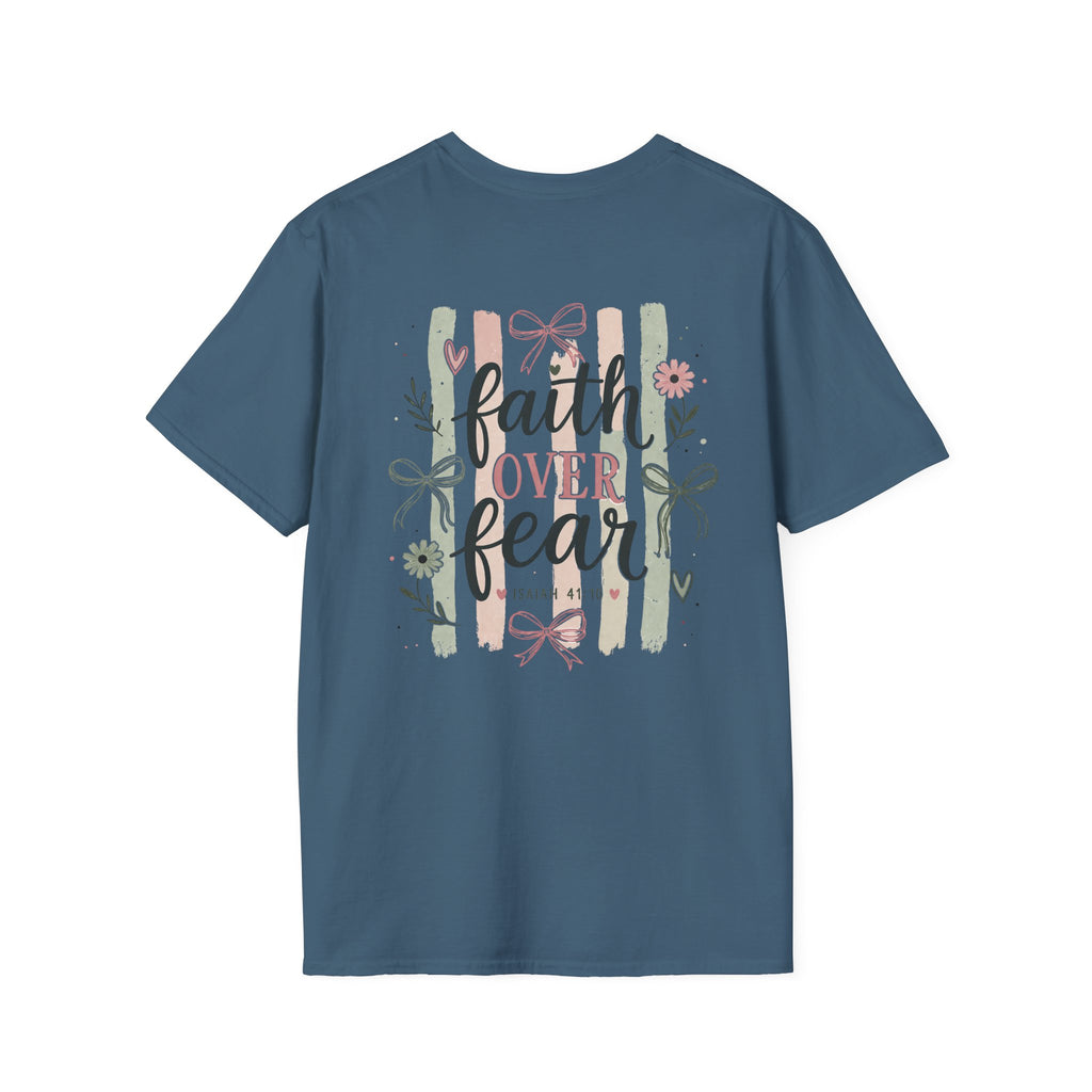 Faith Over Fear T-Shirt — Inspirational Christian Gift for Women Everyday Graphic Tee