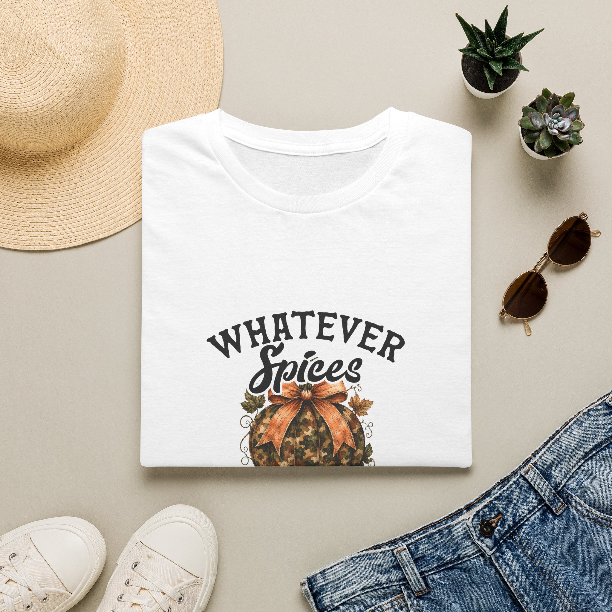 Whatever Spices Your Pumpkin T-Shirt — Funny Fall Gift for Women Pumpkin Spice Tee