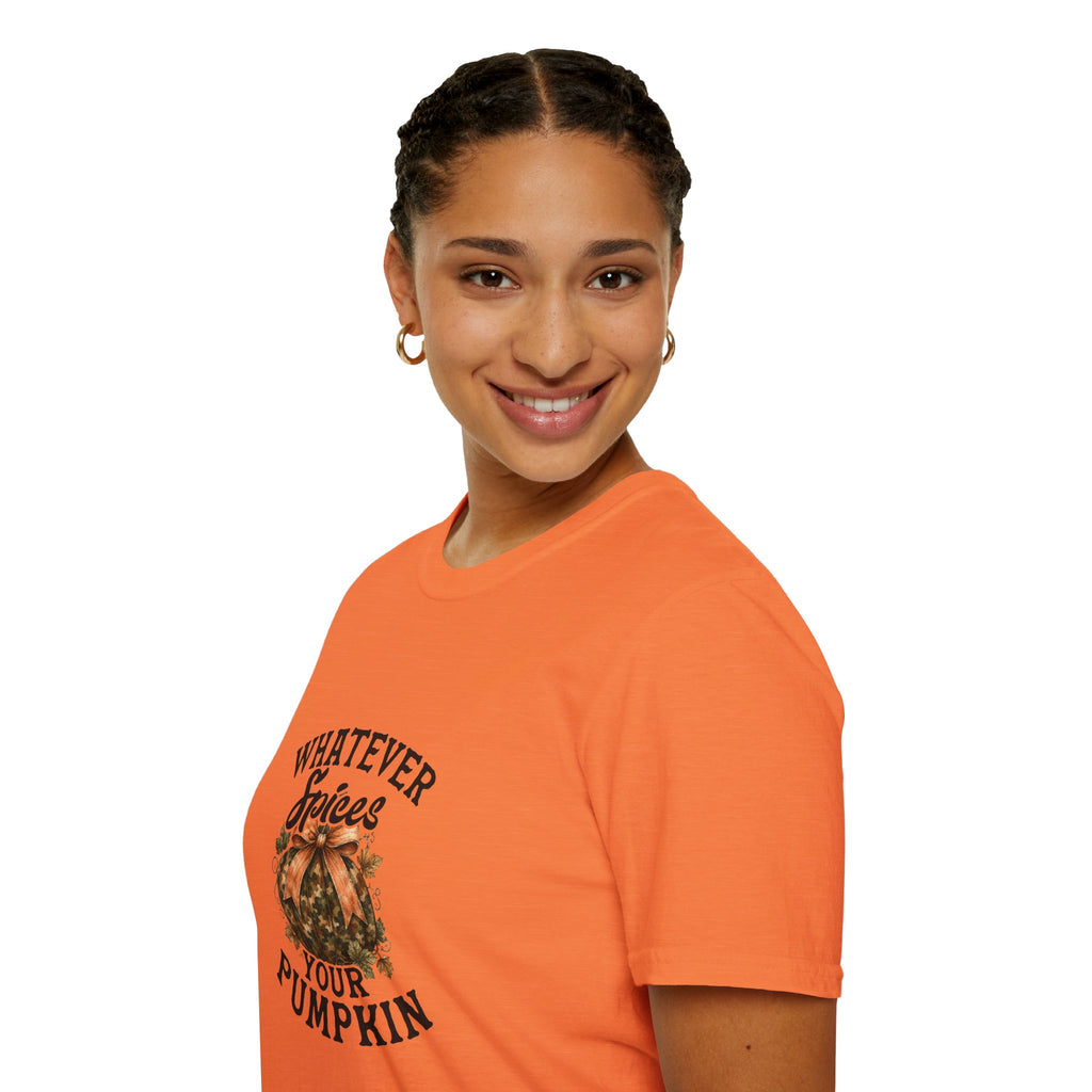 Whatever Spices Your Pumpkin T-Shirt — Funny Fall Gift for Women Pumpkin Spice Tee