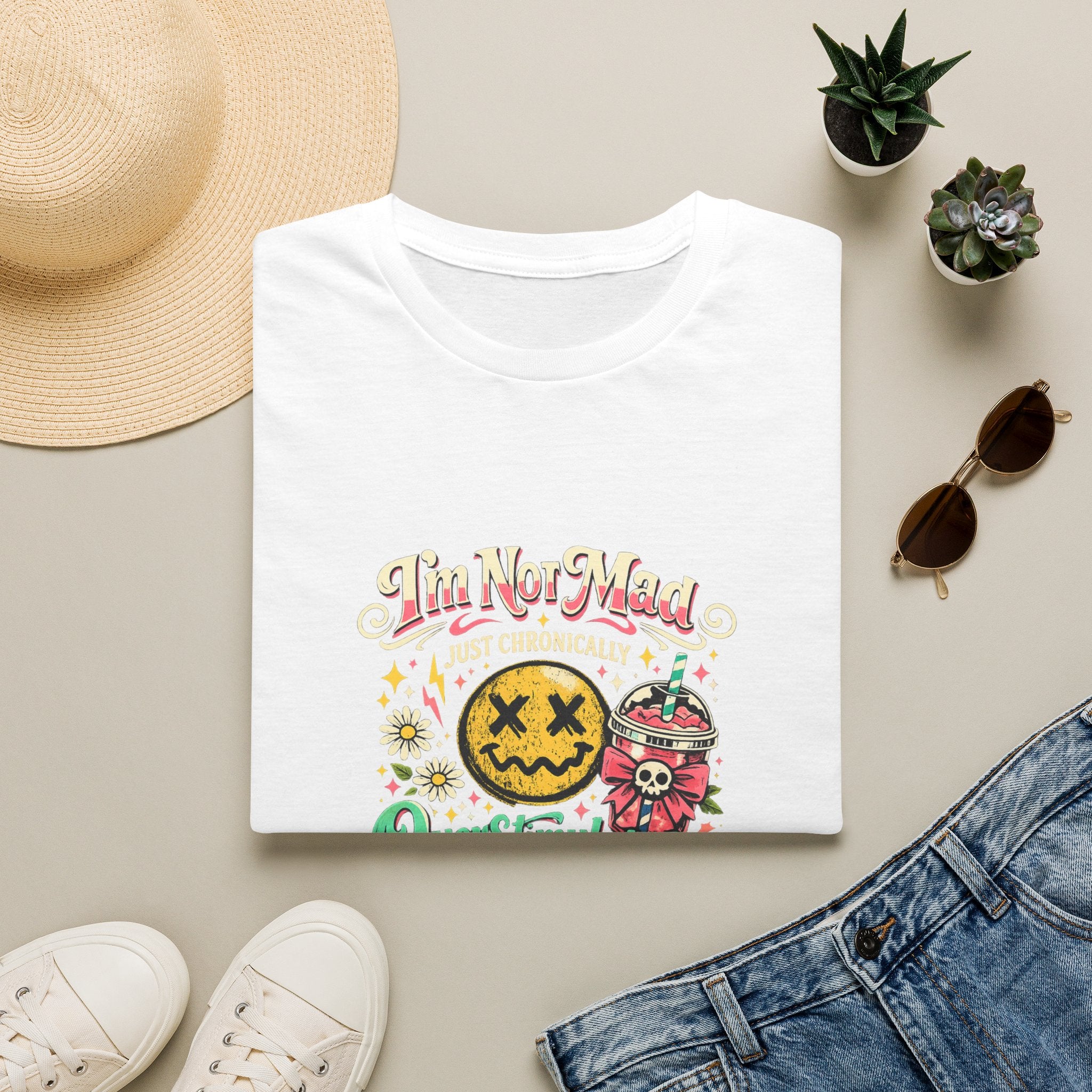 I'm Not Mad Kawaii Bubble Tea T-Shirt — Cute Funny Gift for Her Graphic Tee