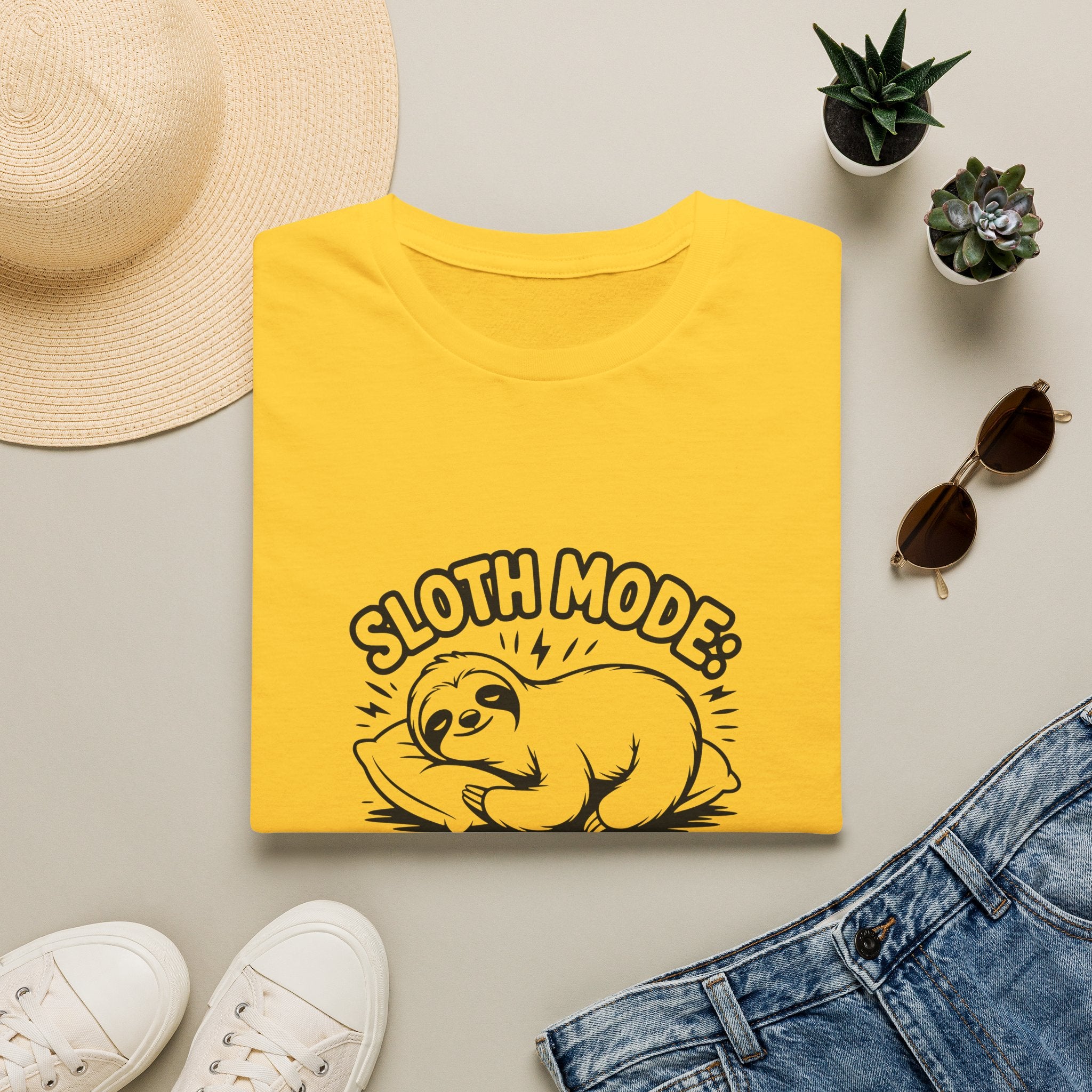 Sloth Mode Activated T-Shirt — Funny Lazy Gift for Her Cute Animal Graphic Tee