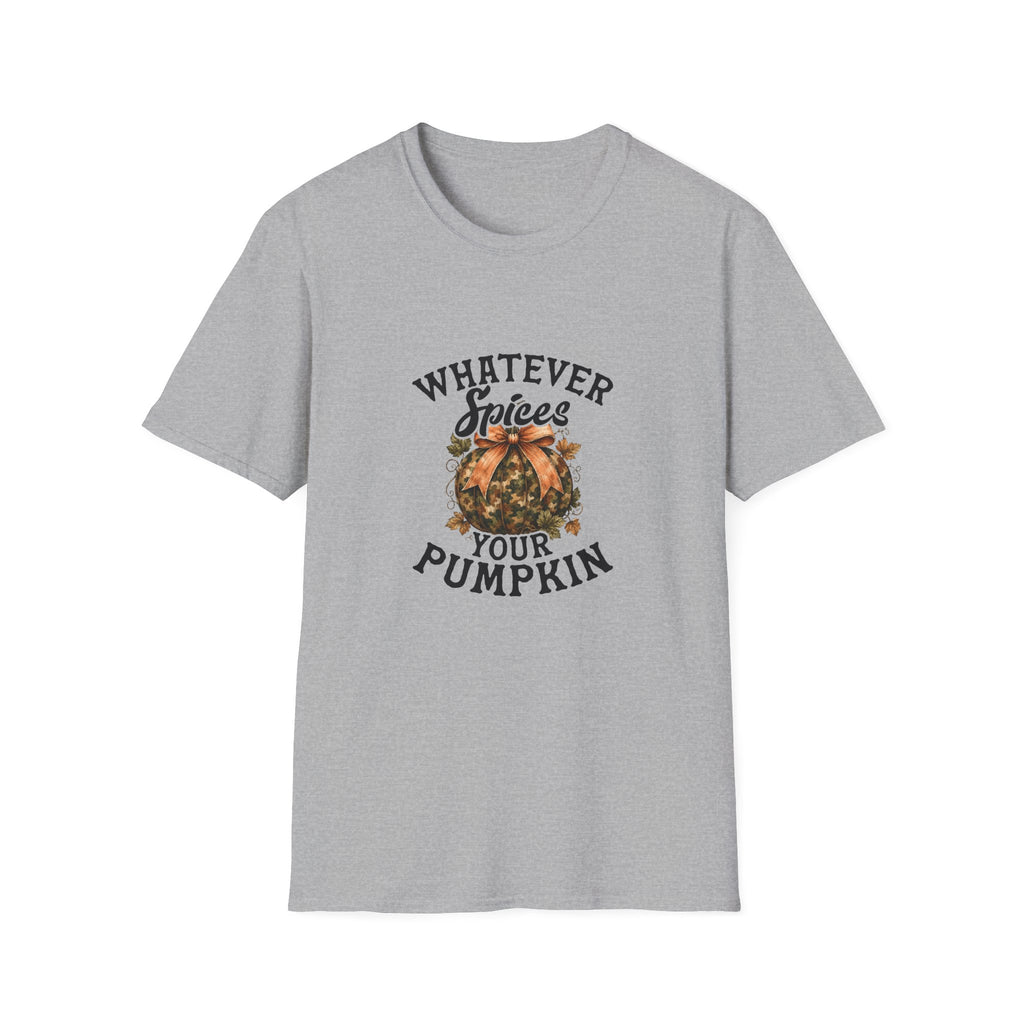 Whatever Spices Your Pumpkin T-Shirt — Funny Fall Gift for Women Pumpkin Spice Tee