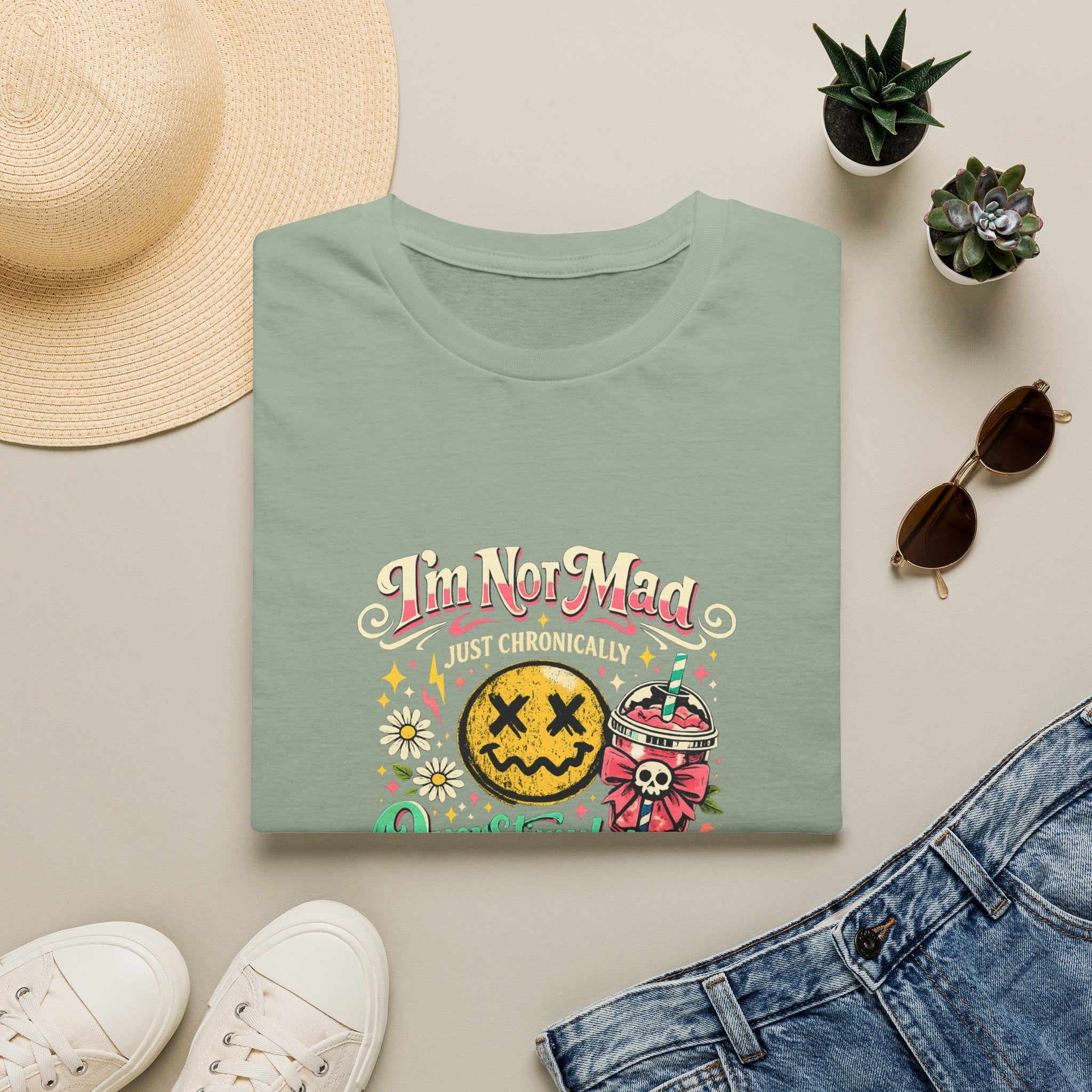 I'm Not Mad Kawaii Bubble Tea T-Shirt — Cute Funny Gift for Her Graphic Tee