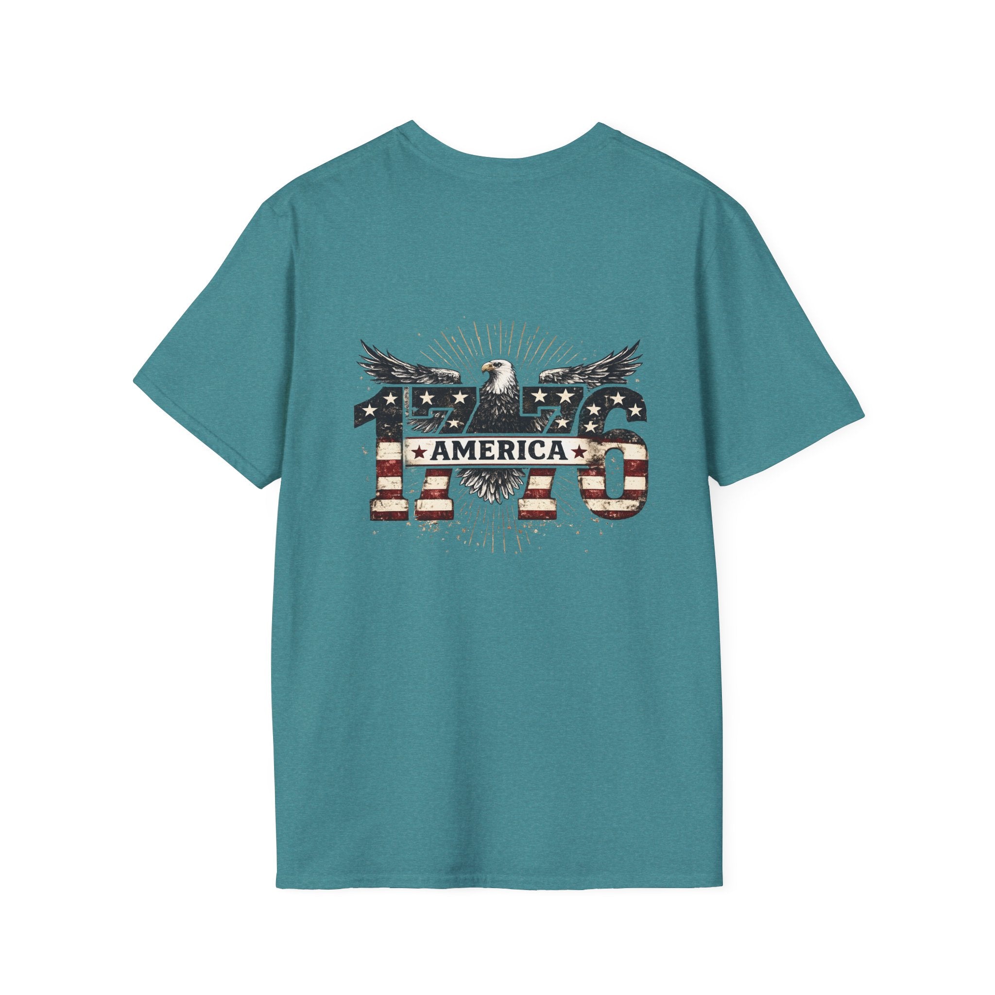 1776 American Flag Eagle T-Shirt — Vintage Patriotic Gift for Him Fourth of July Tee