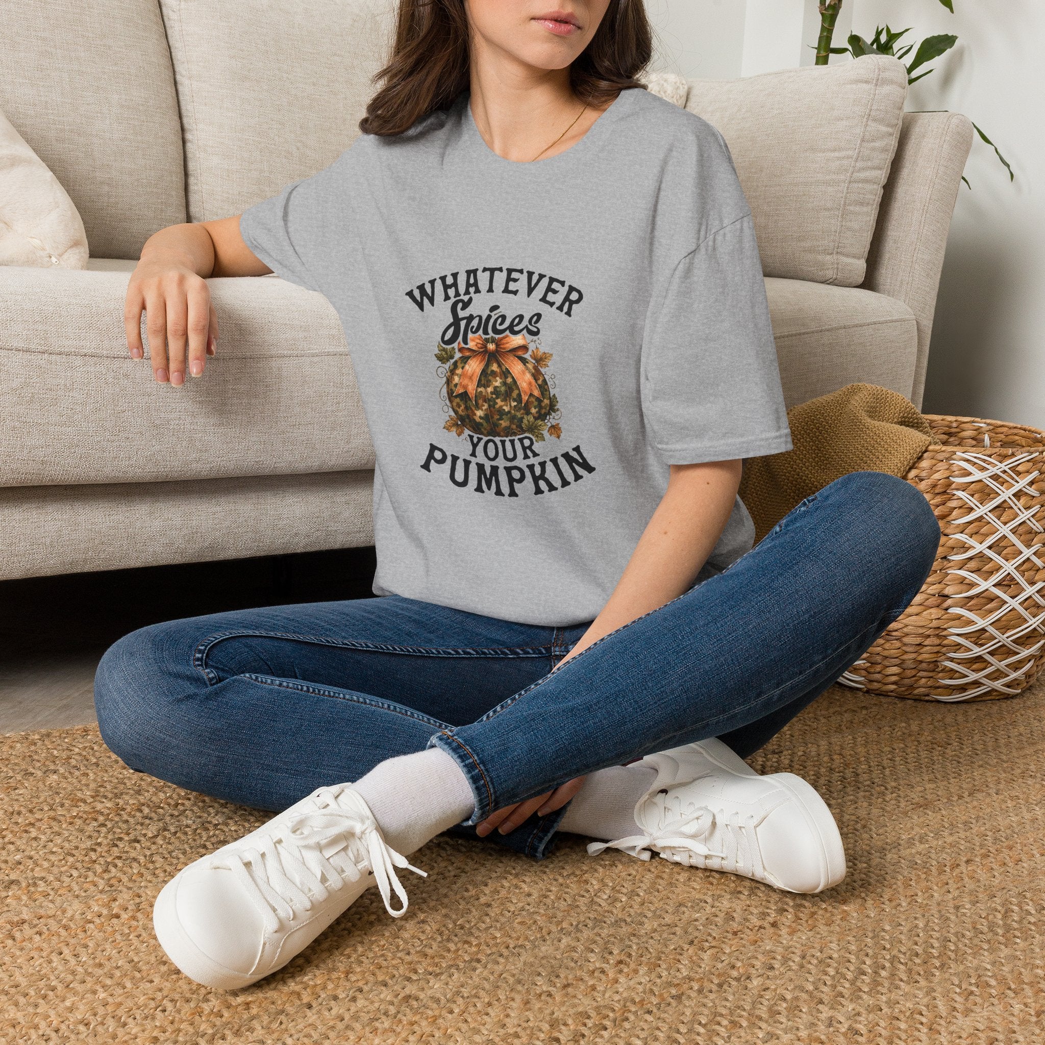 Whatever Spices Your Pumpkin T-Shirt — Funny Fall Gift for Women Pumpkin Spice Tee