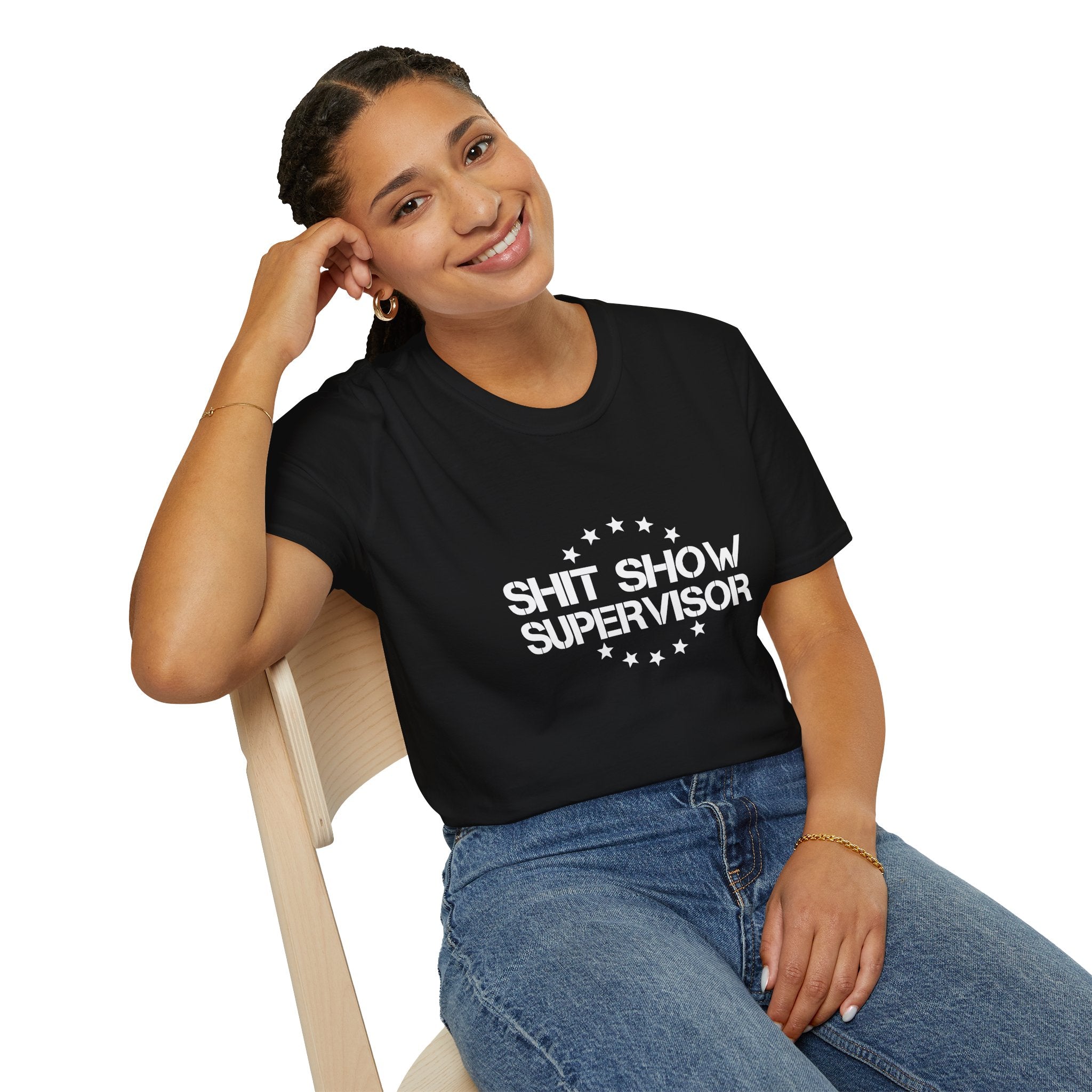 Shit Show Supervisor T-Shirt — Funny Sarcastic Gift for Her Work Humor Graphic Tee