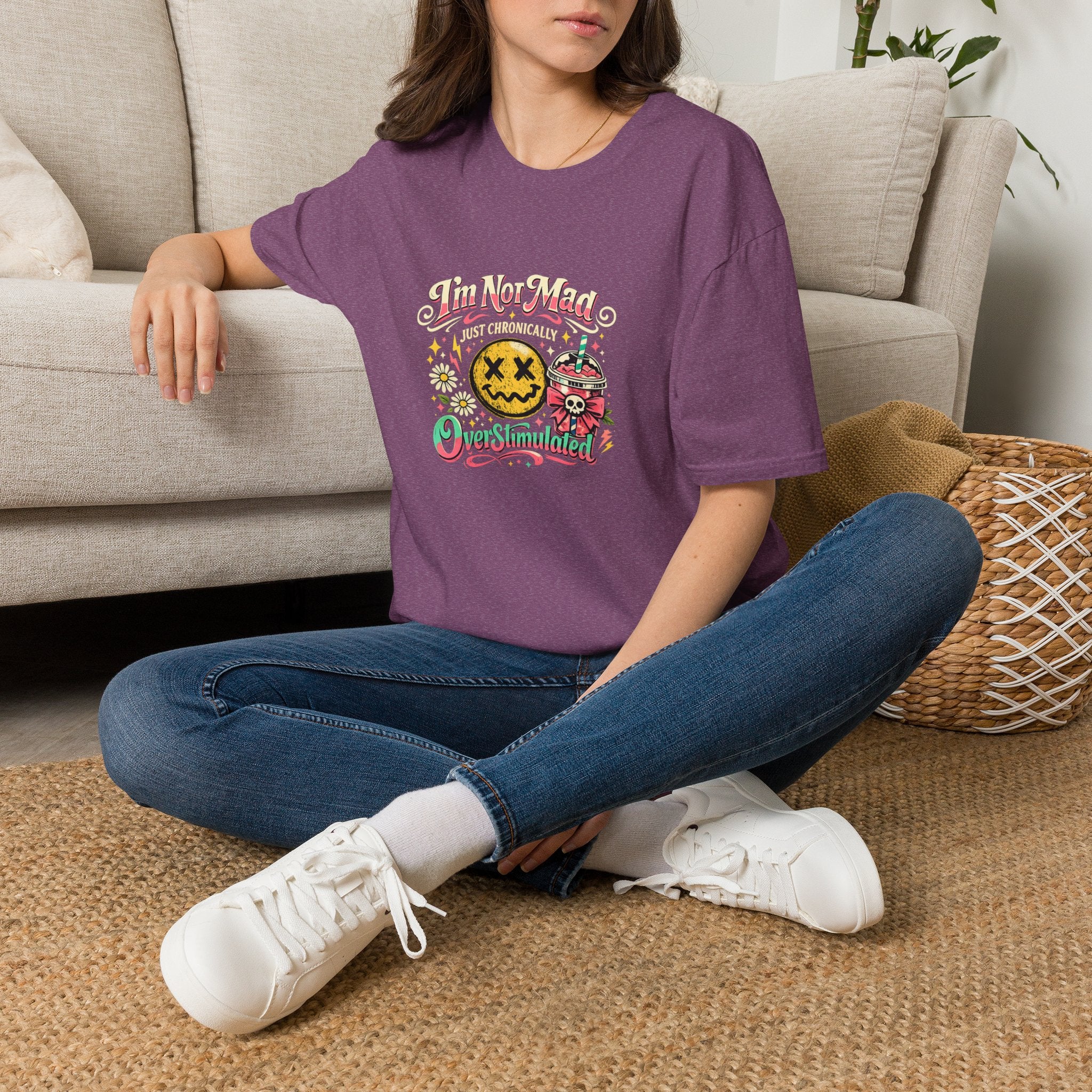 I'm Not Mad Kawaii Bubble Tea T-Shirt — Cute Funny Gift for Her Graphic Tee