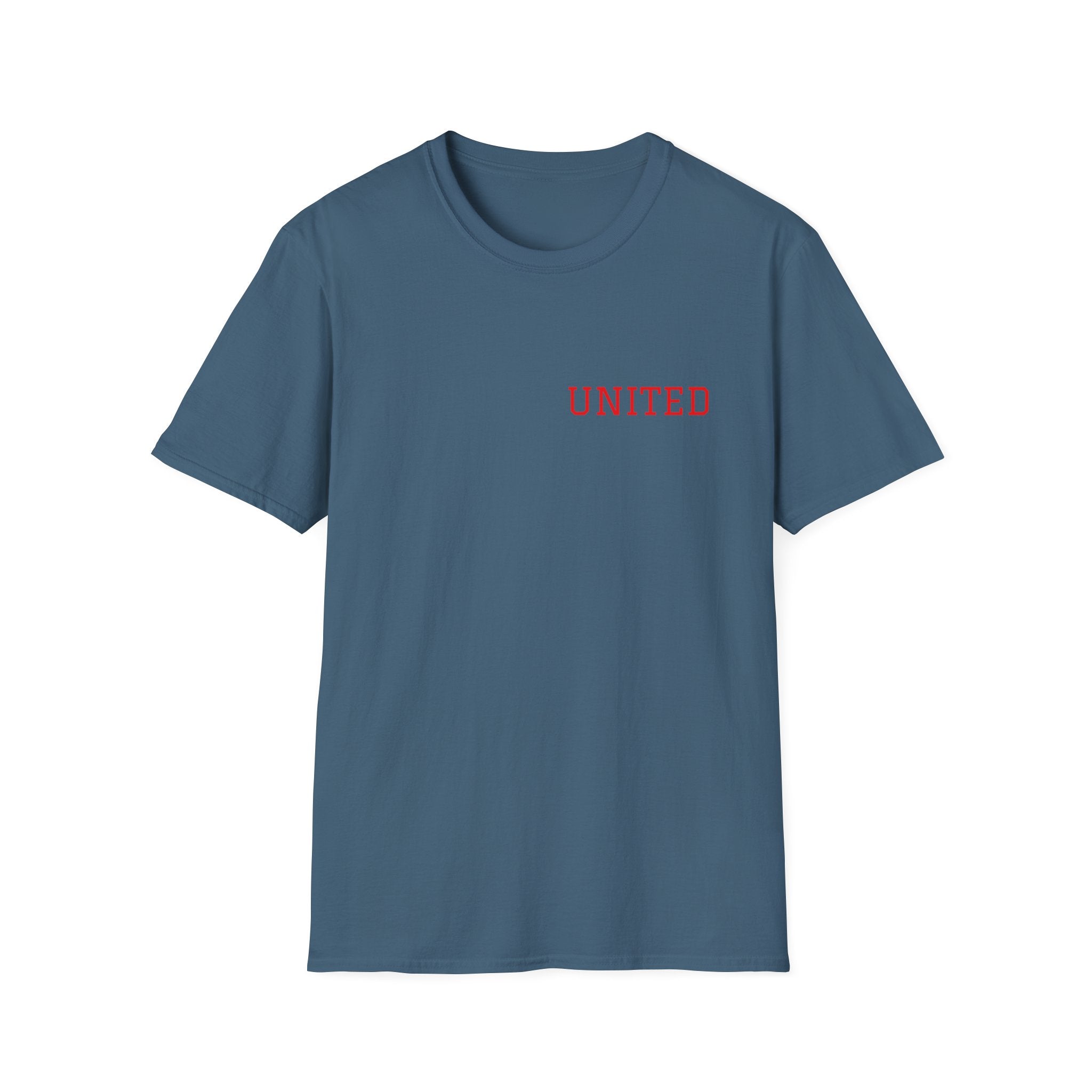 United American Flag T-Shirt — Patriotic Gift for Him Red Chest Graphic Tee