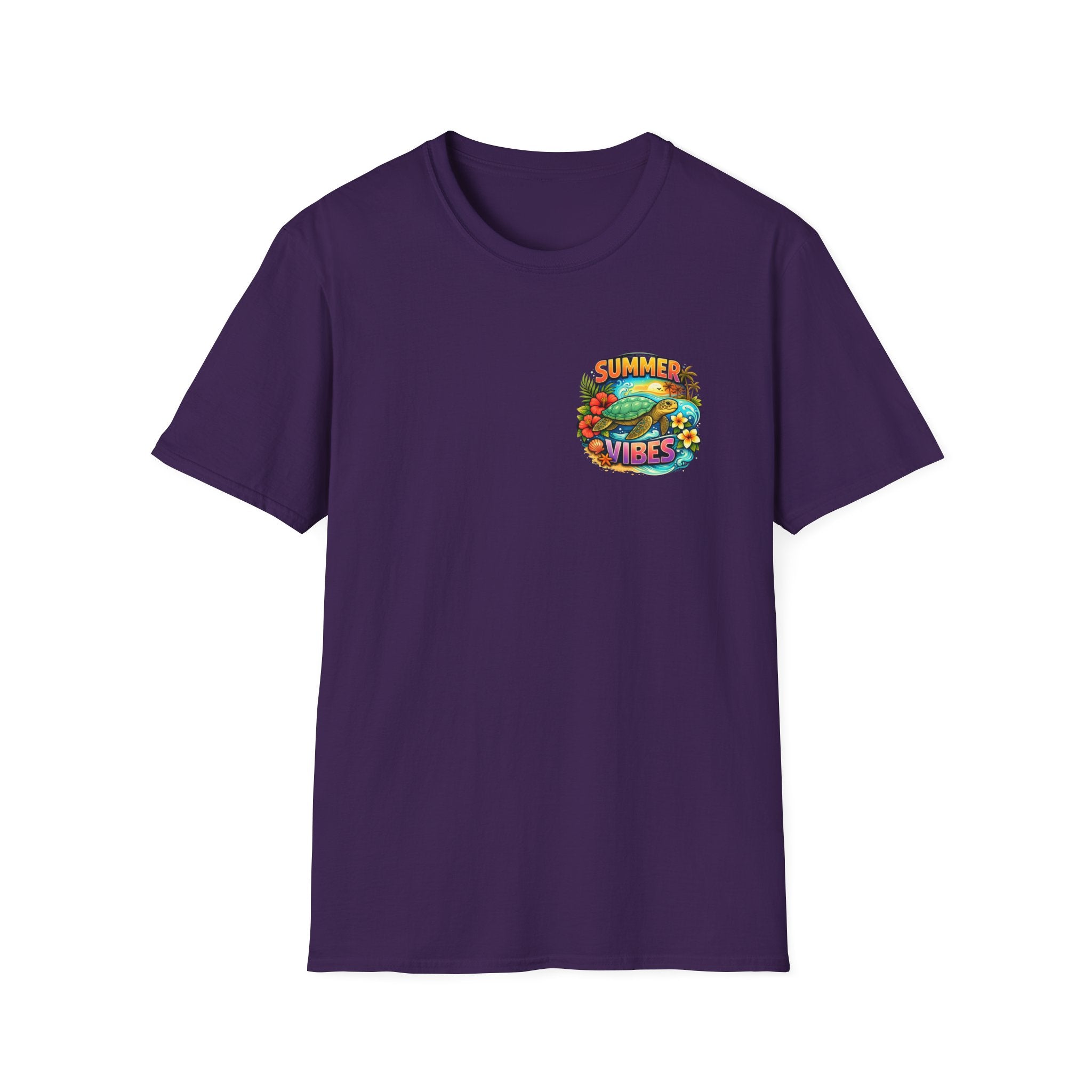 Summer Vibes Sea Turtle T-Shirt — Cute Beach Gift for Women Surf Floral Graphic Tee