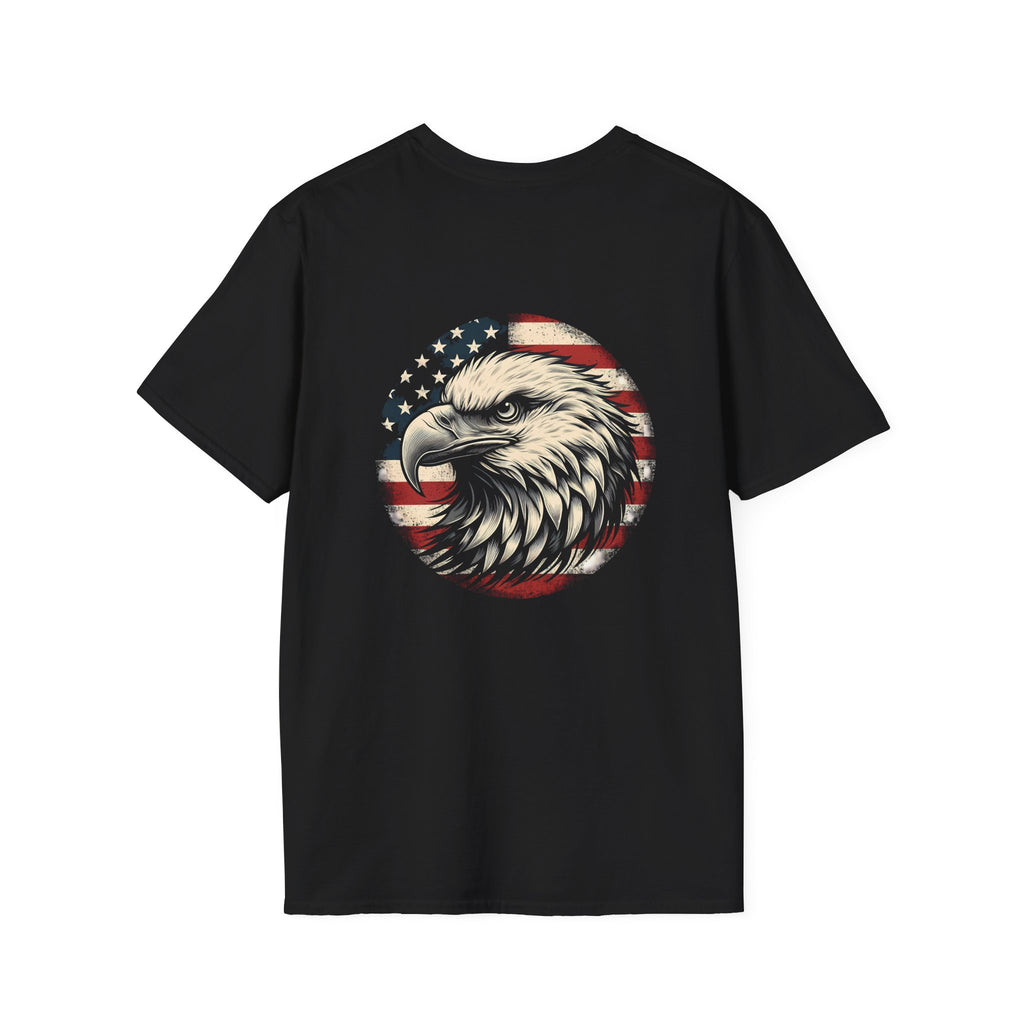 Patriotic Bald Eagle T-Shirt — American Flag Gift for Him Fourth of July Graphic Tee