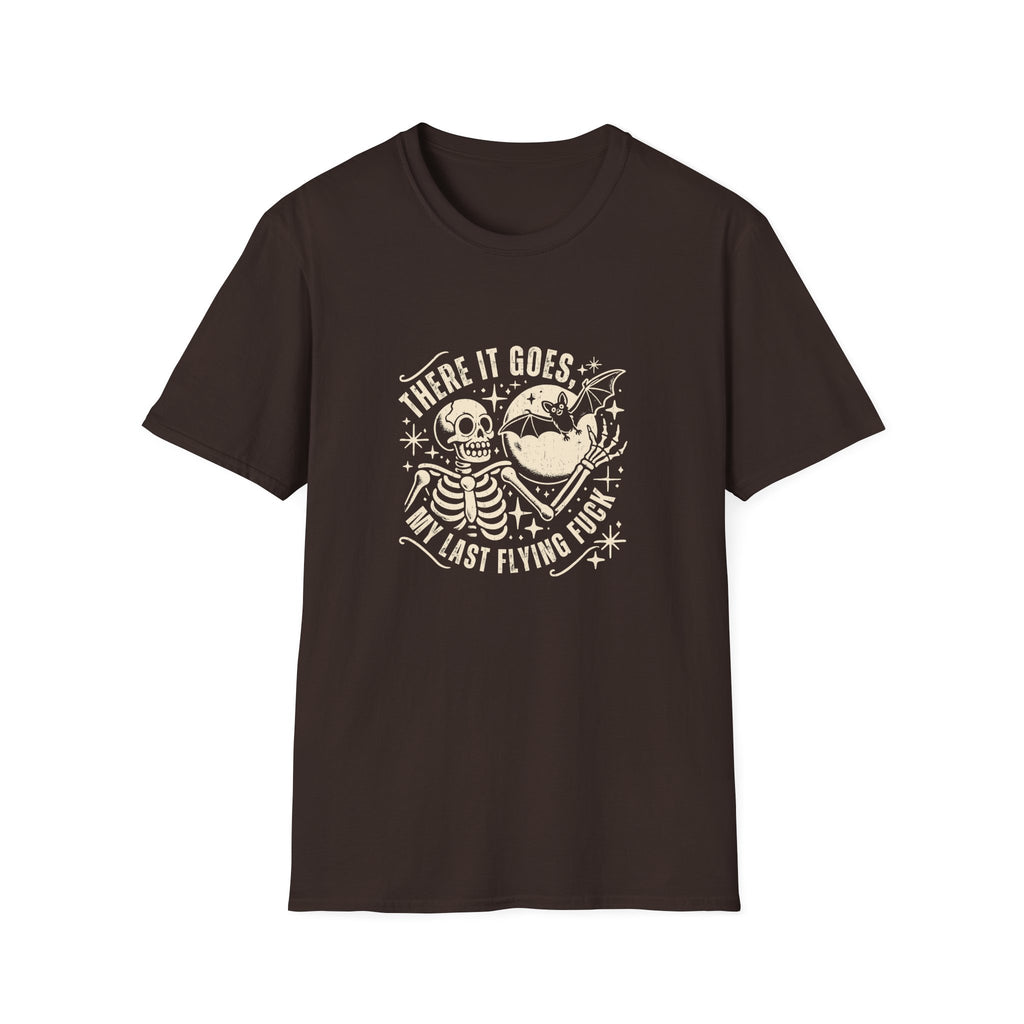 There It Goes Skull Moon & Bat T-Shirt — Cute Halloween Gift for Women Graphic Tee