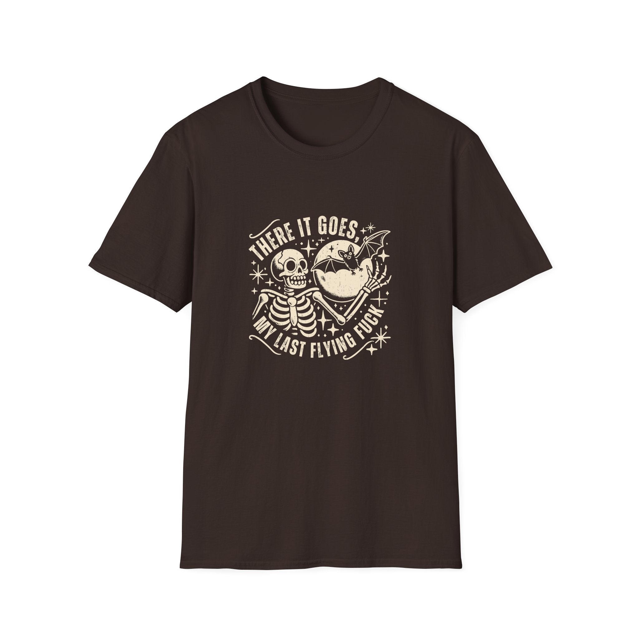 There It Goes Skull Moon & Bat T-Shirt — Cute Halloween Gift for Women Graphic Tee